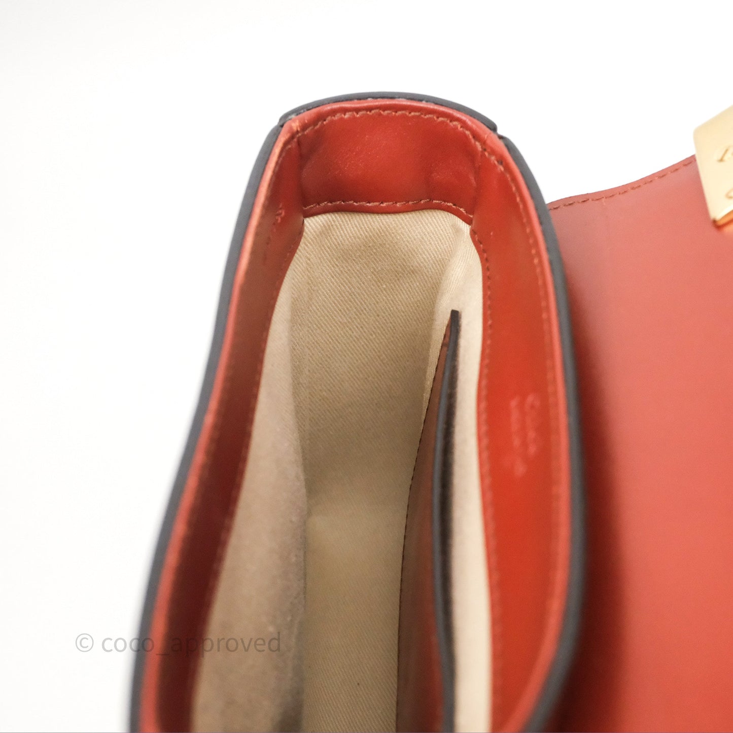 Chloé Mini C Bag Sepia Brown Shiny/Suede Calfskin
