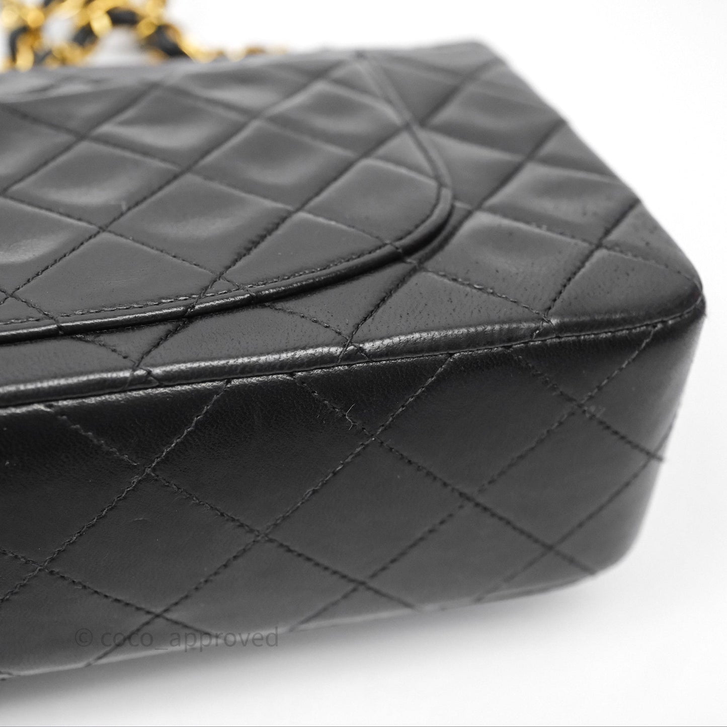 Chanel Classic Vintage Small Flap Black Lambskin 24K Gold Hardware