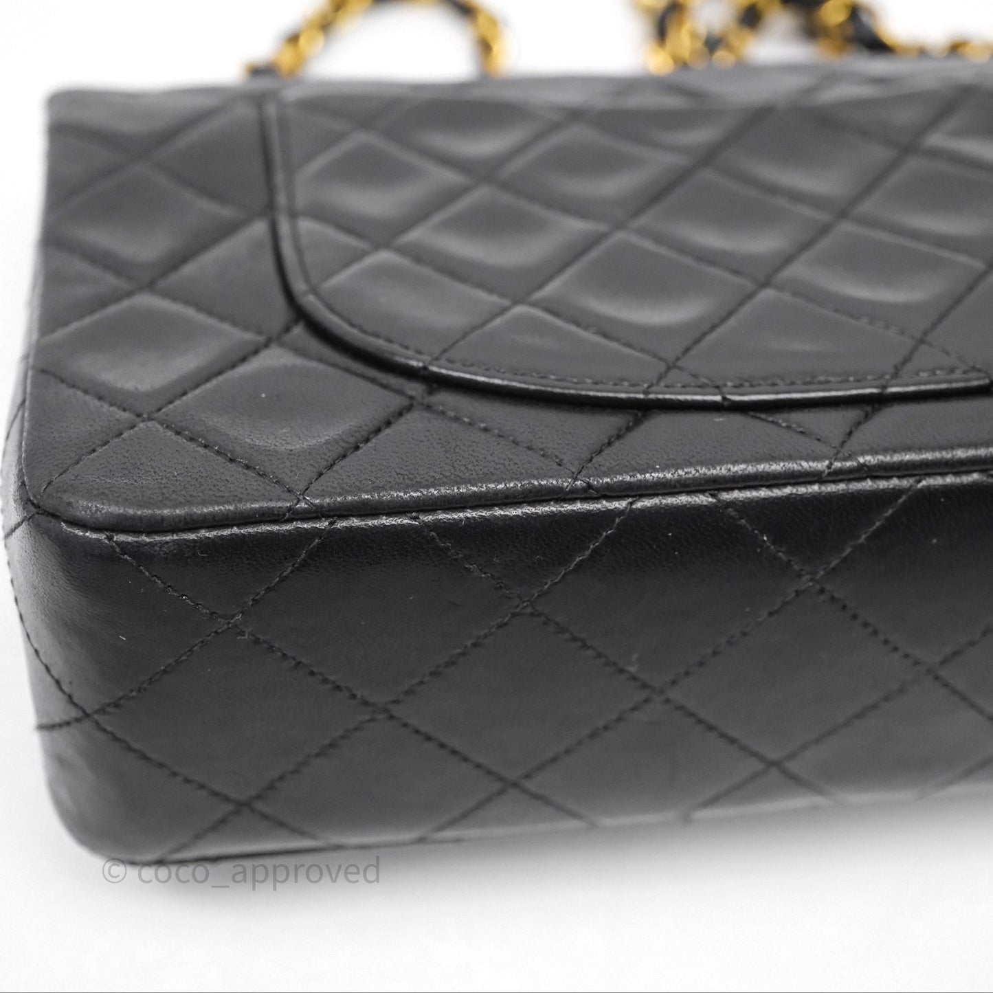 Chanel Classic Vintage Small Flap Black Lambskin 24K Gold Hardware