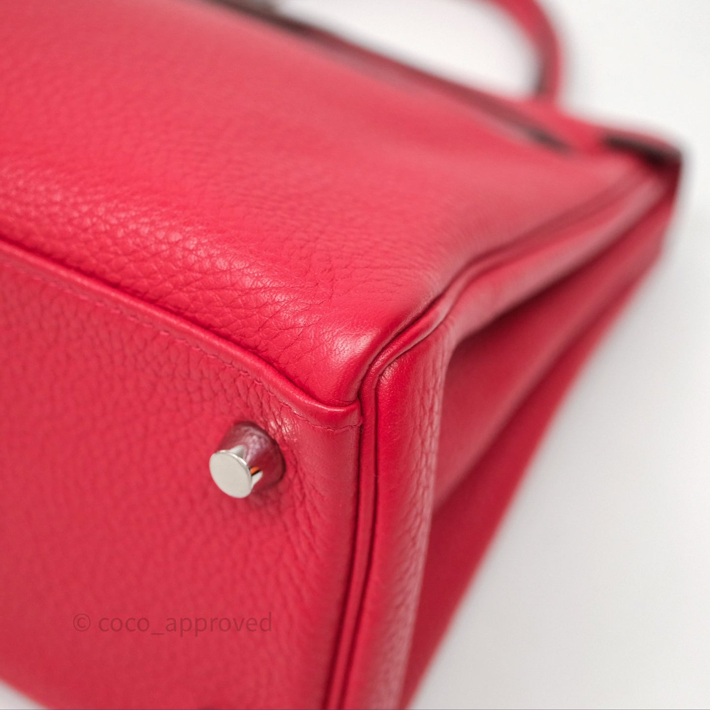 Hermes Kelly 28 Red Palladium Hardware