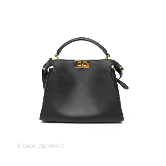 Fendi Peekaboo Essentially Bag in Black Calfskin