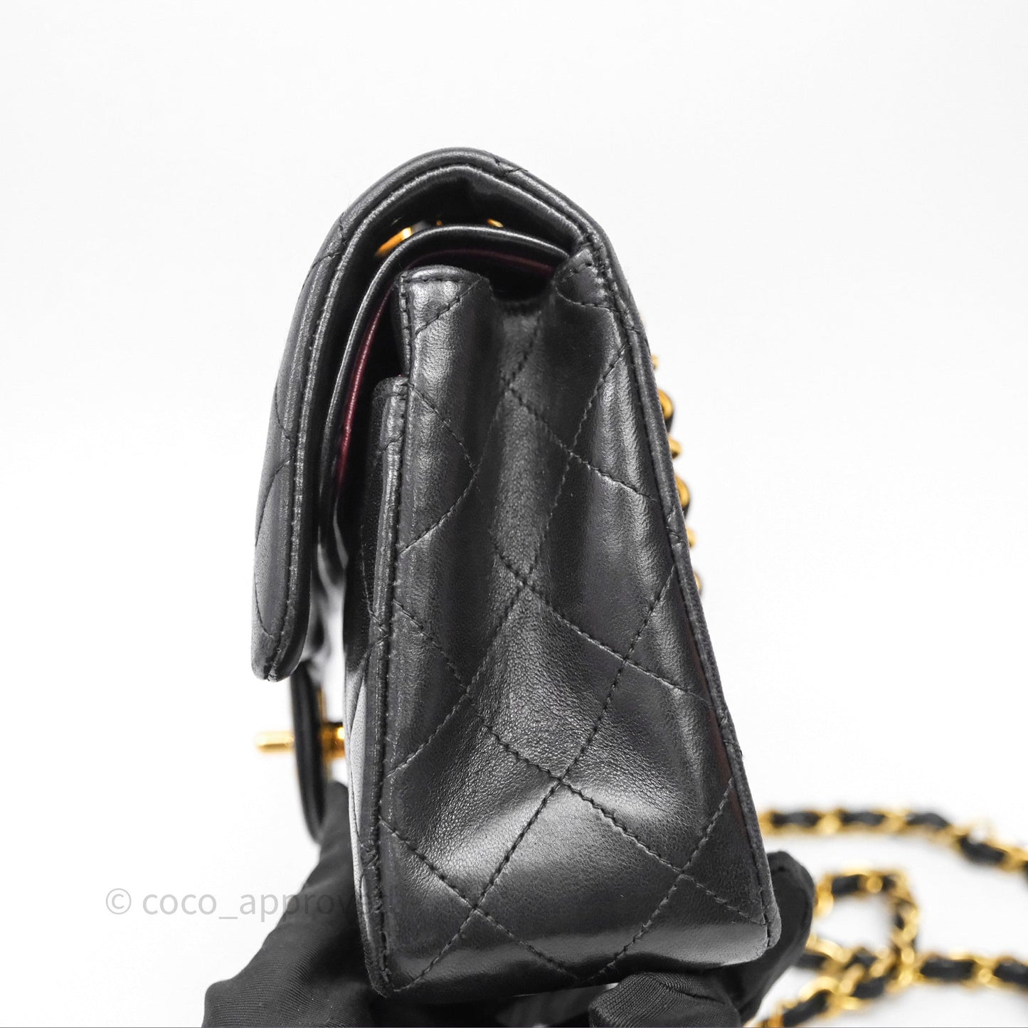 Chanel Classic Vintage Small Flap Black Lambskin 24K Gold Hardware
