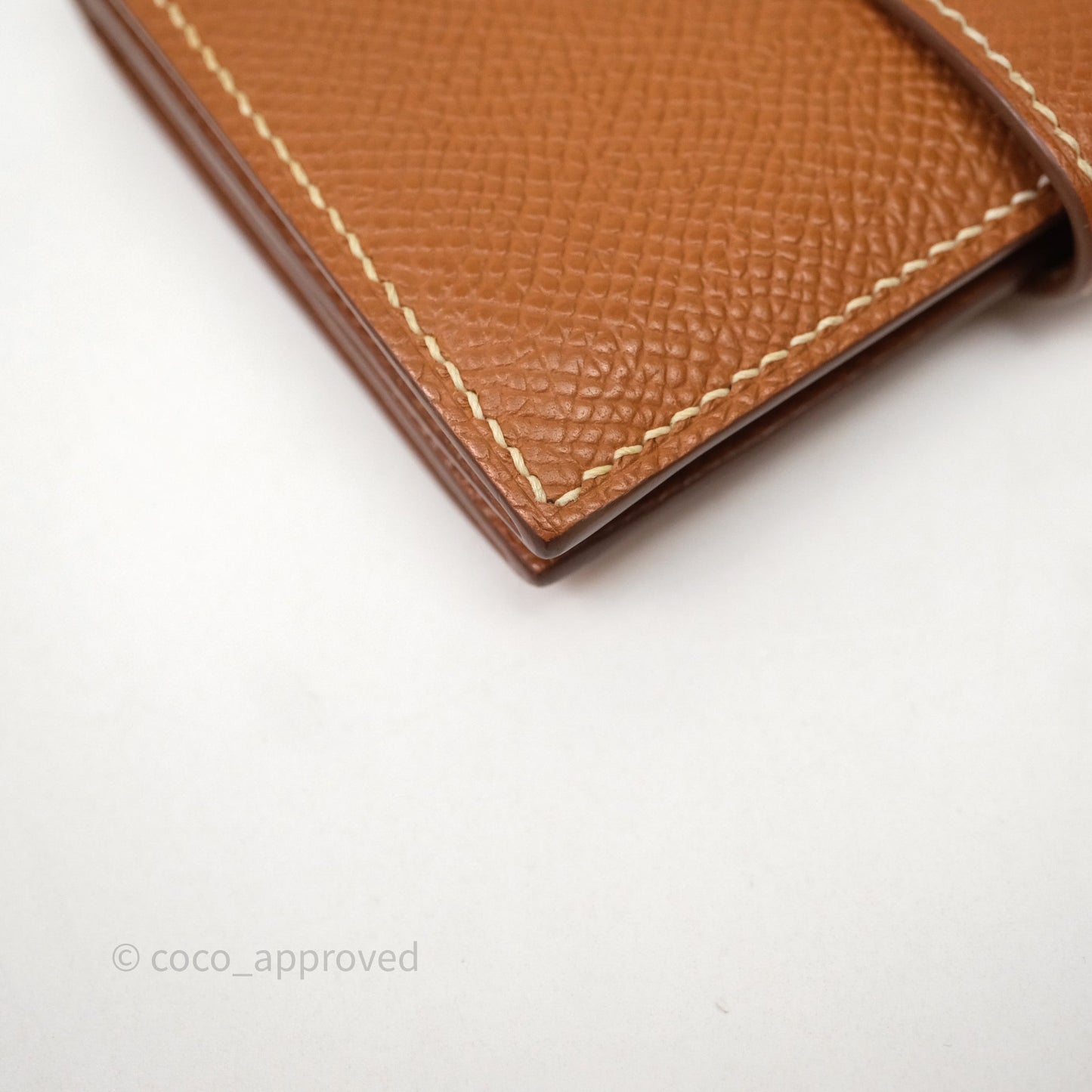 Hermes Bearn Mini Wallet Gold Epsom Gold Hardware