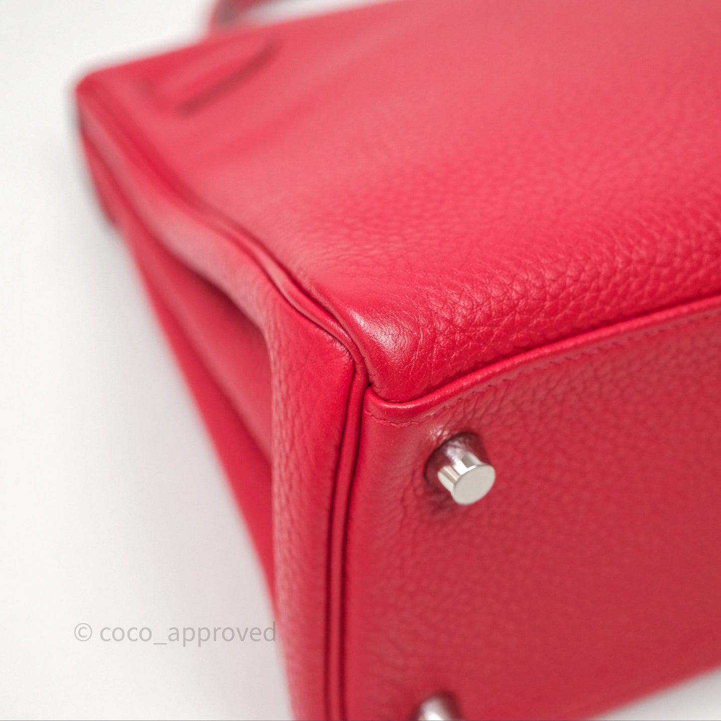 Hermes Kelly 28 Red Palladium Hardware