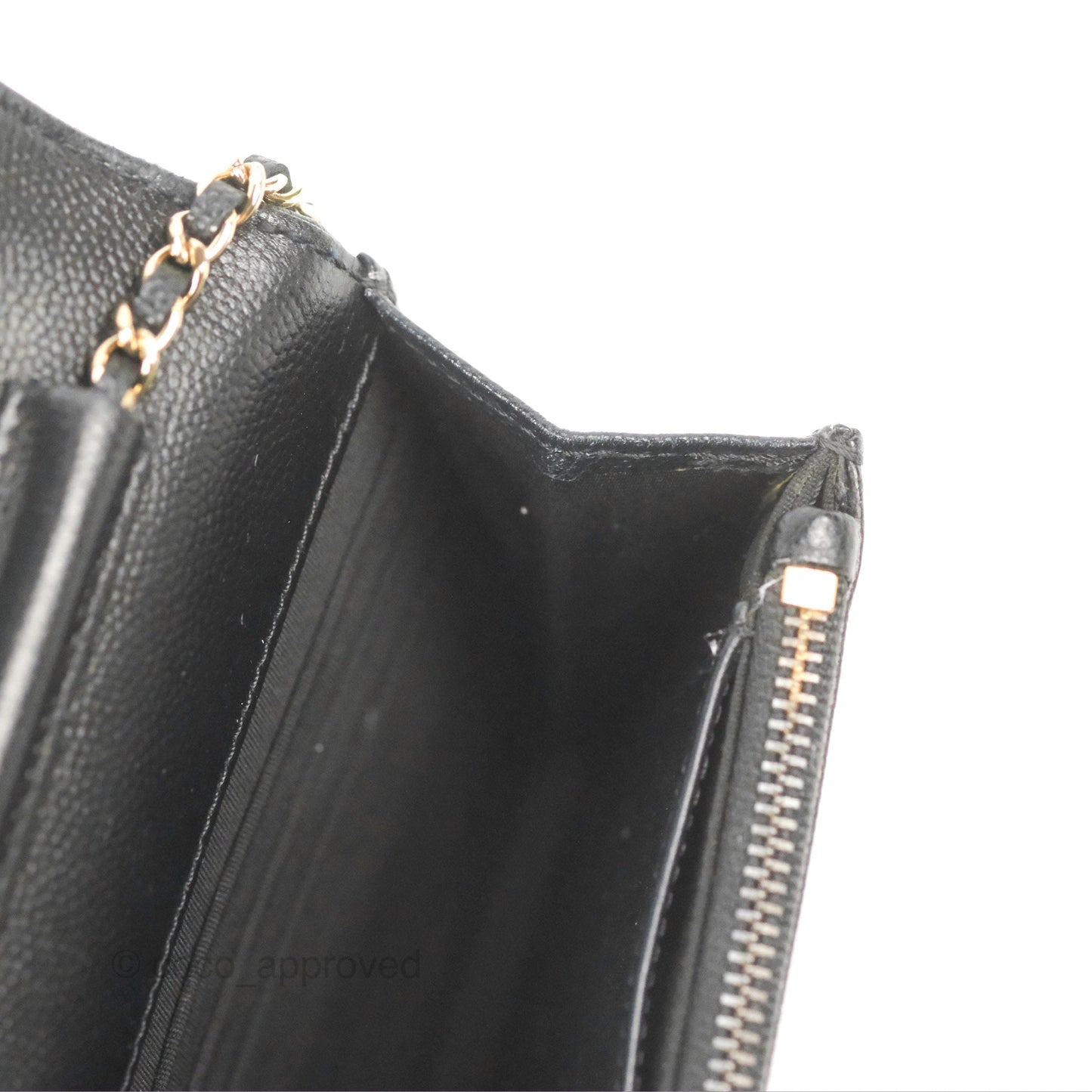 Chanel Golden Class Wallet on Chain WOC Black Caviar Gold Hardware