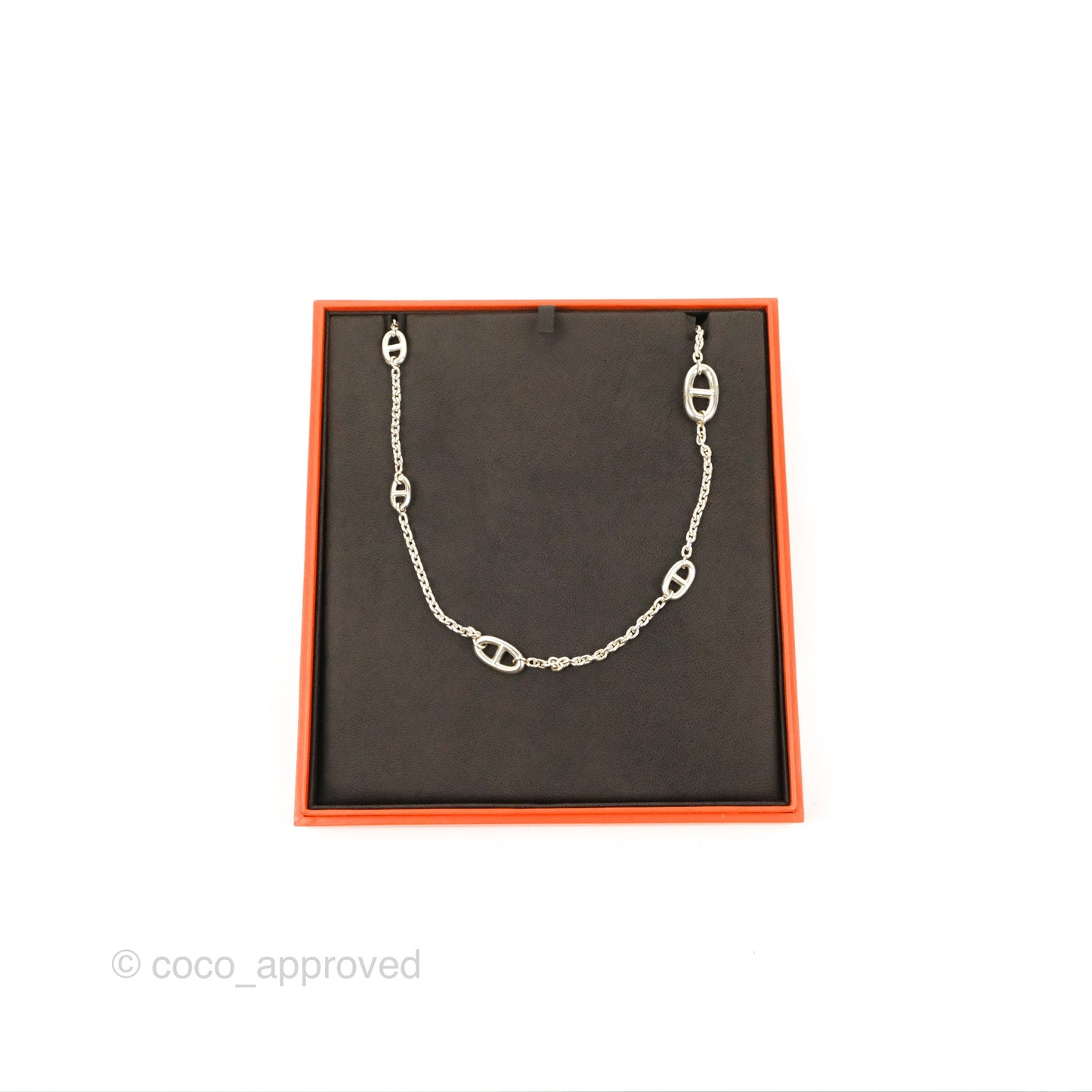 Hermès Farandole Long Necklace Palladium Hardware