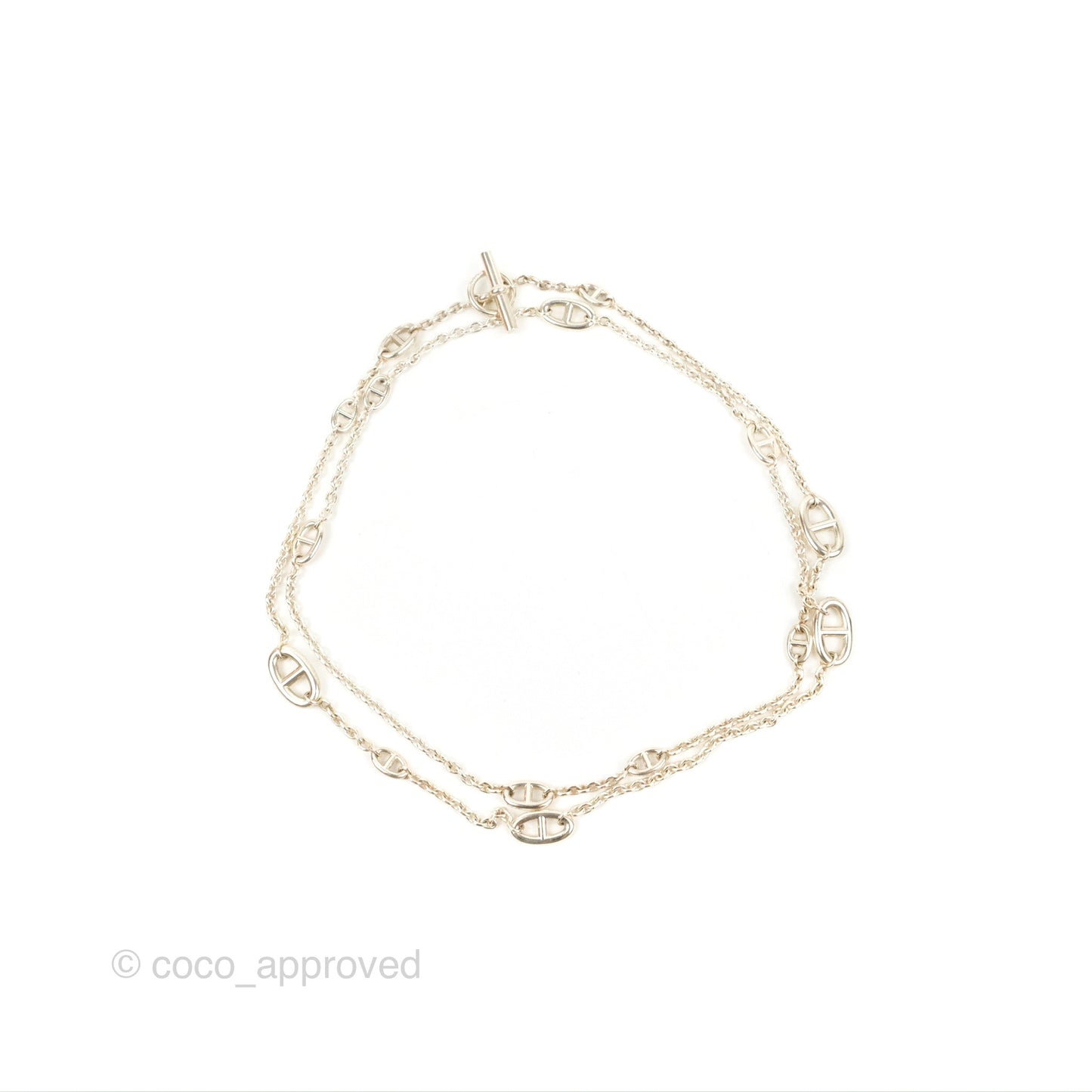 Hermès Farandole Long Necklace Palladium Hardware