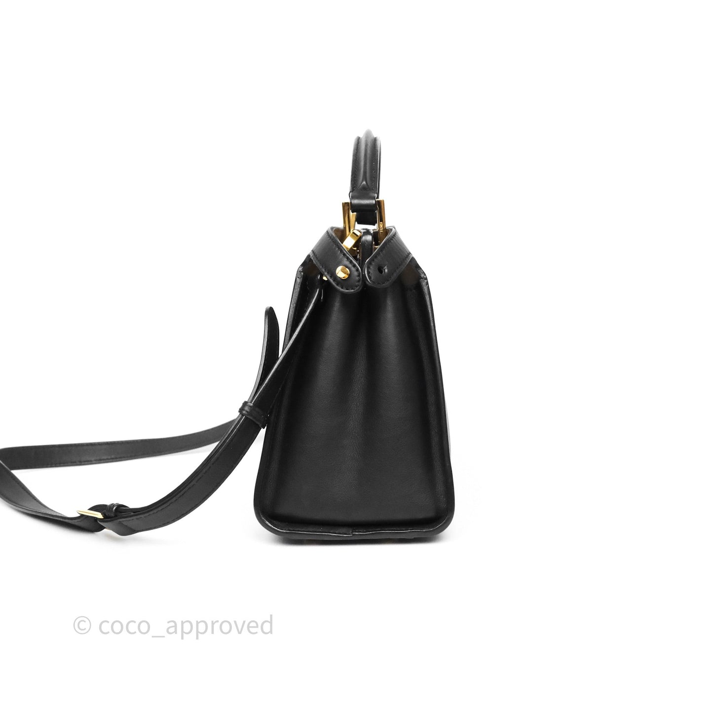 Fendi Peekaboo Essentially Bag in Black Calfskin