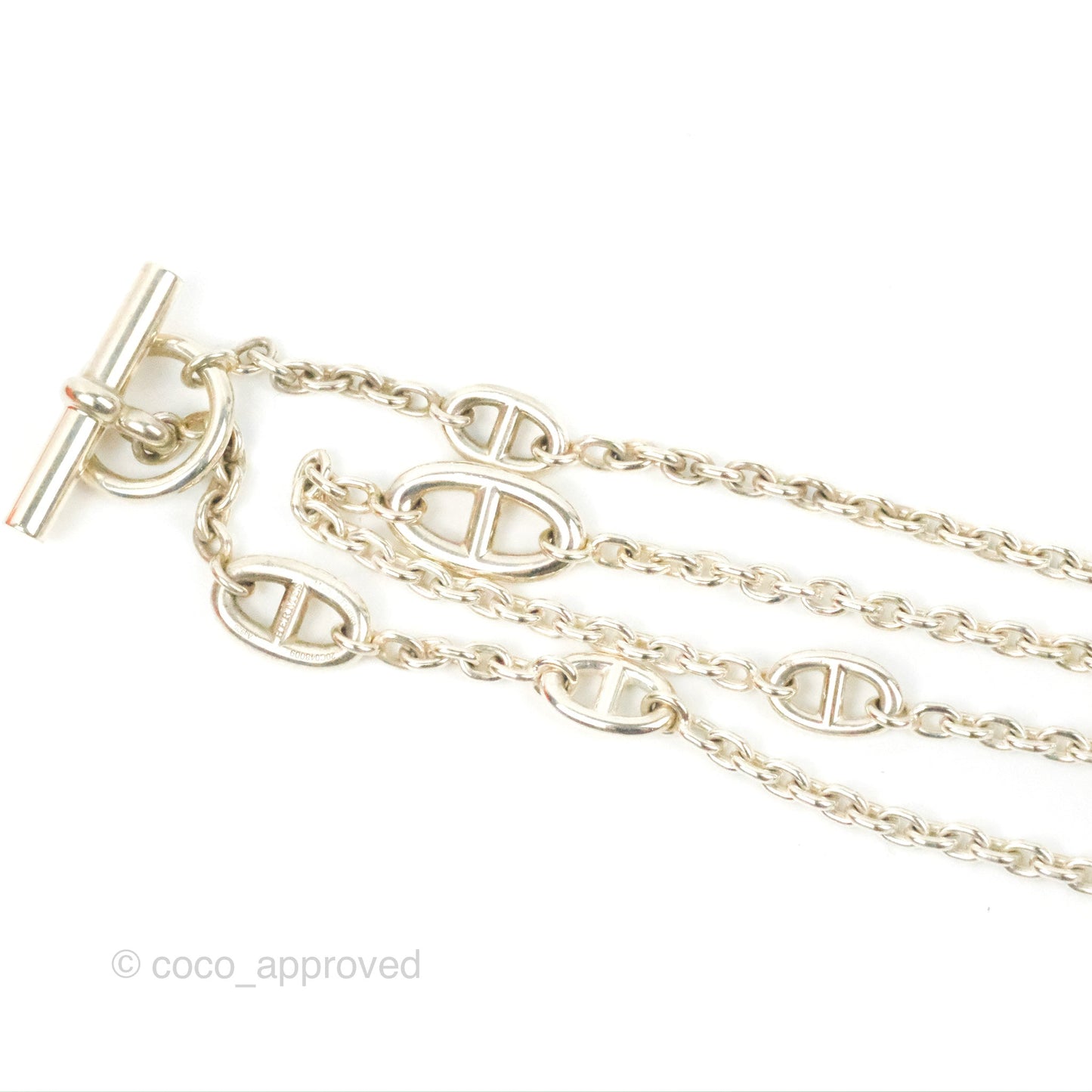 Hermès Farandole Long Necklace Palladium Hardware