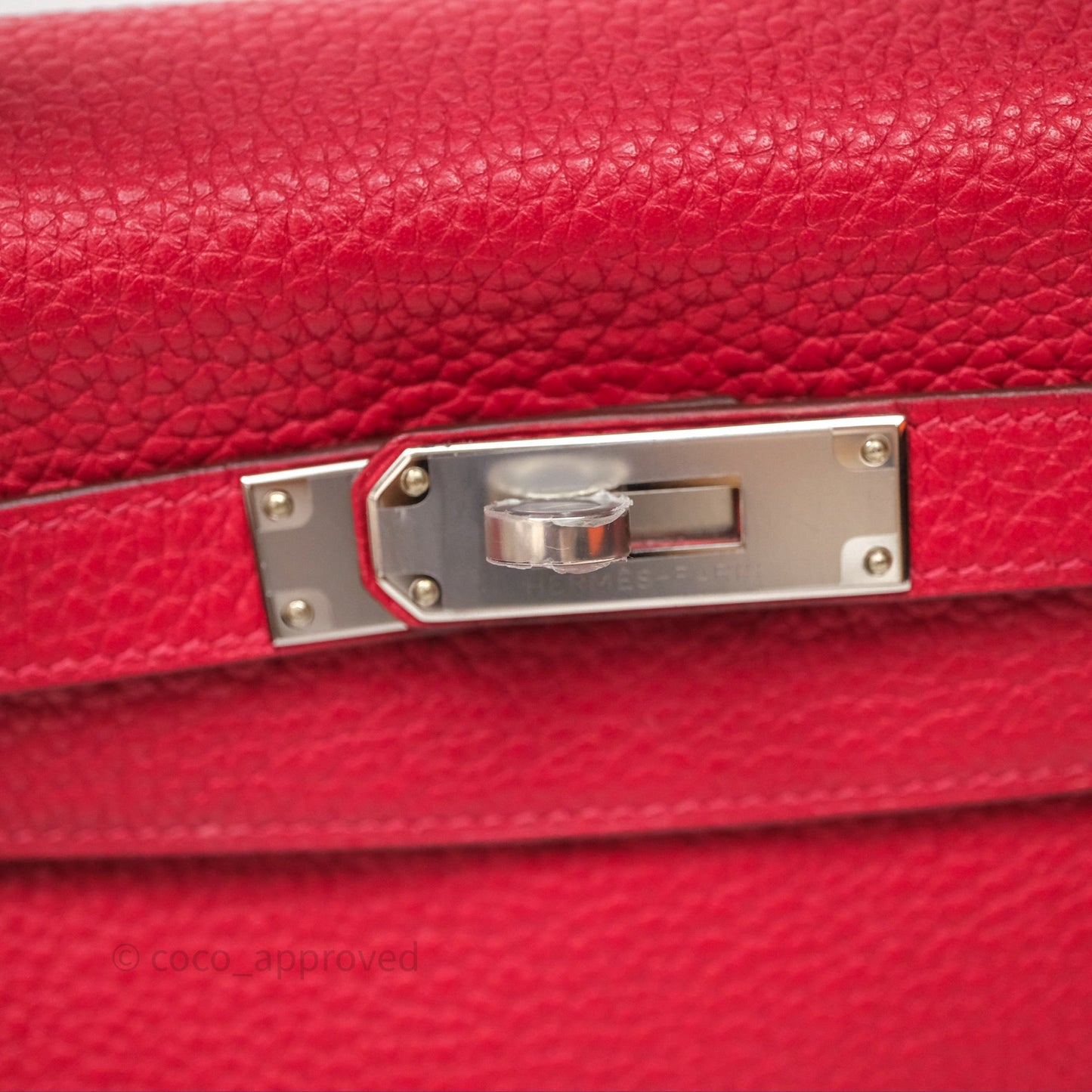 Hermes Kelly 28 Red Palladium Hardware