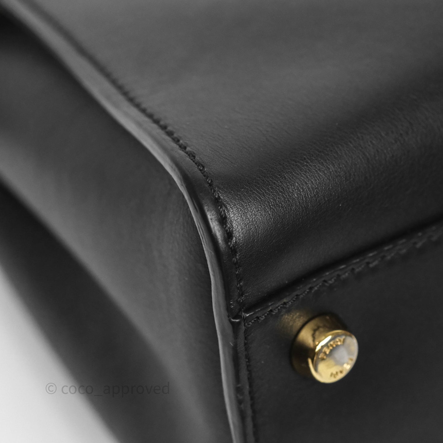 Fendi Peekaboo Essentially Bag in Black Calfskin