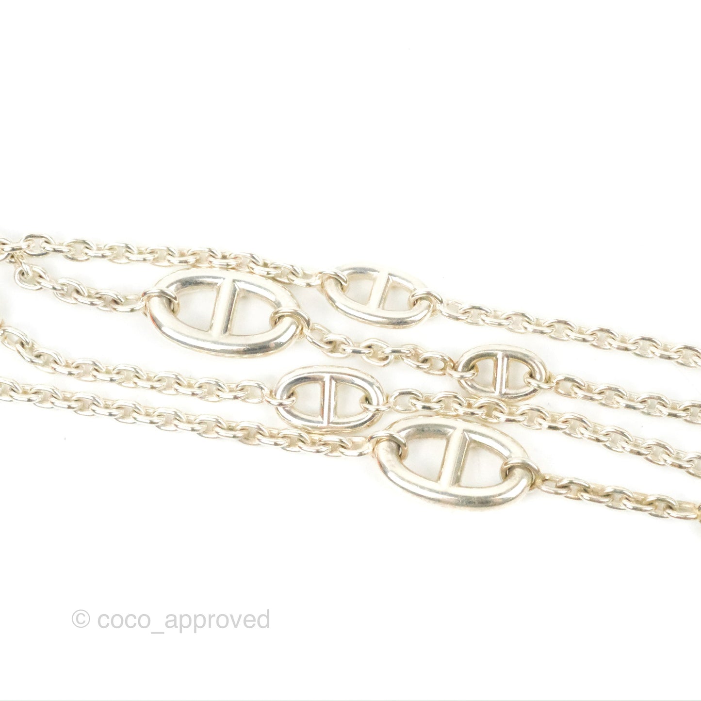 Hermès Farandole Long Necklace Palladium Hardware