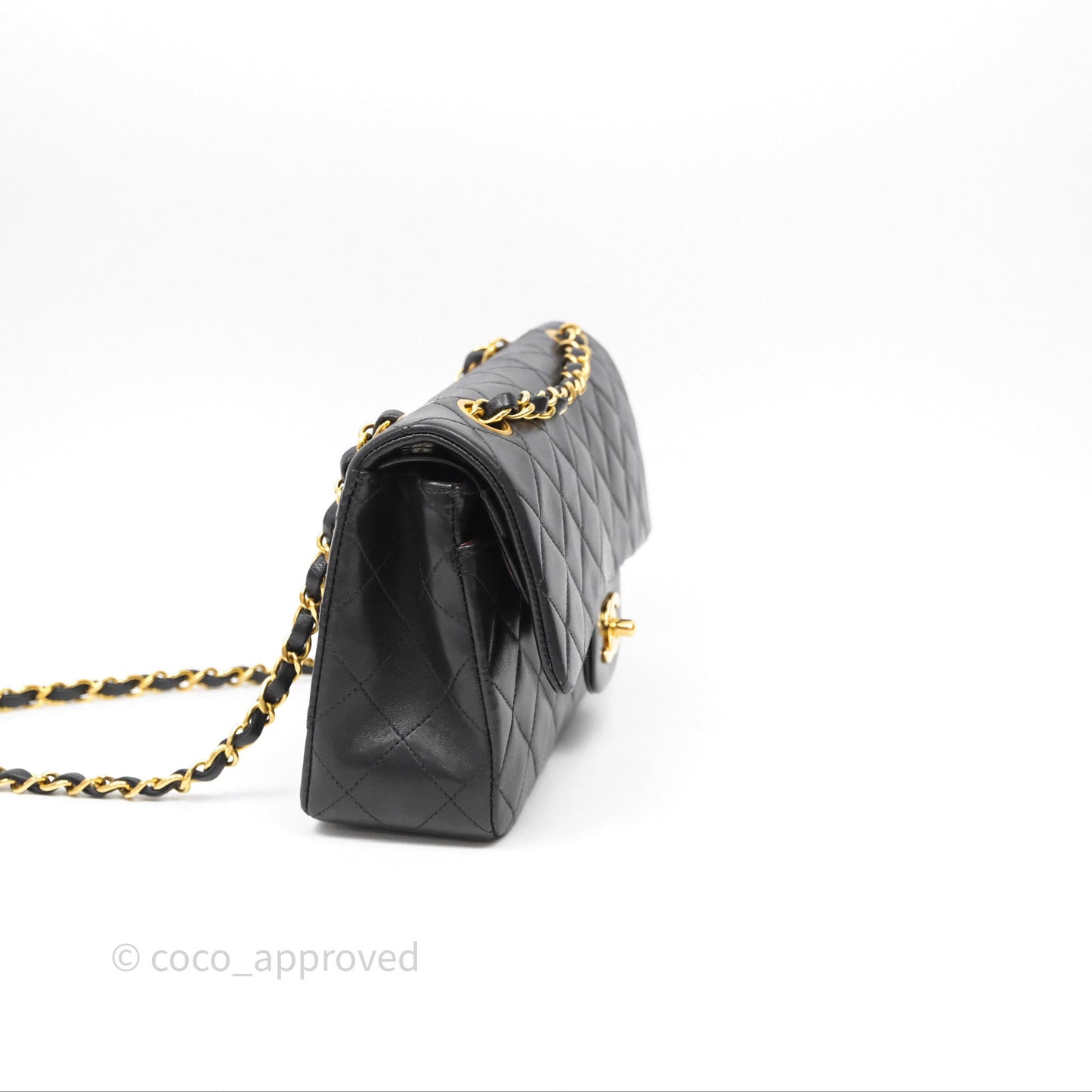 Chanel Classic Vintage Small Flap Black Lambskin 24K Gold Hardware