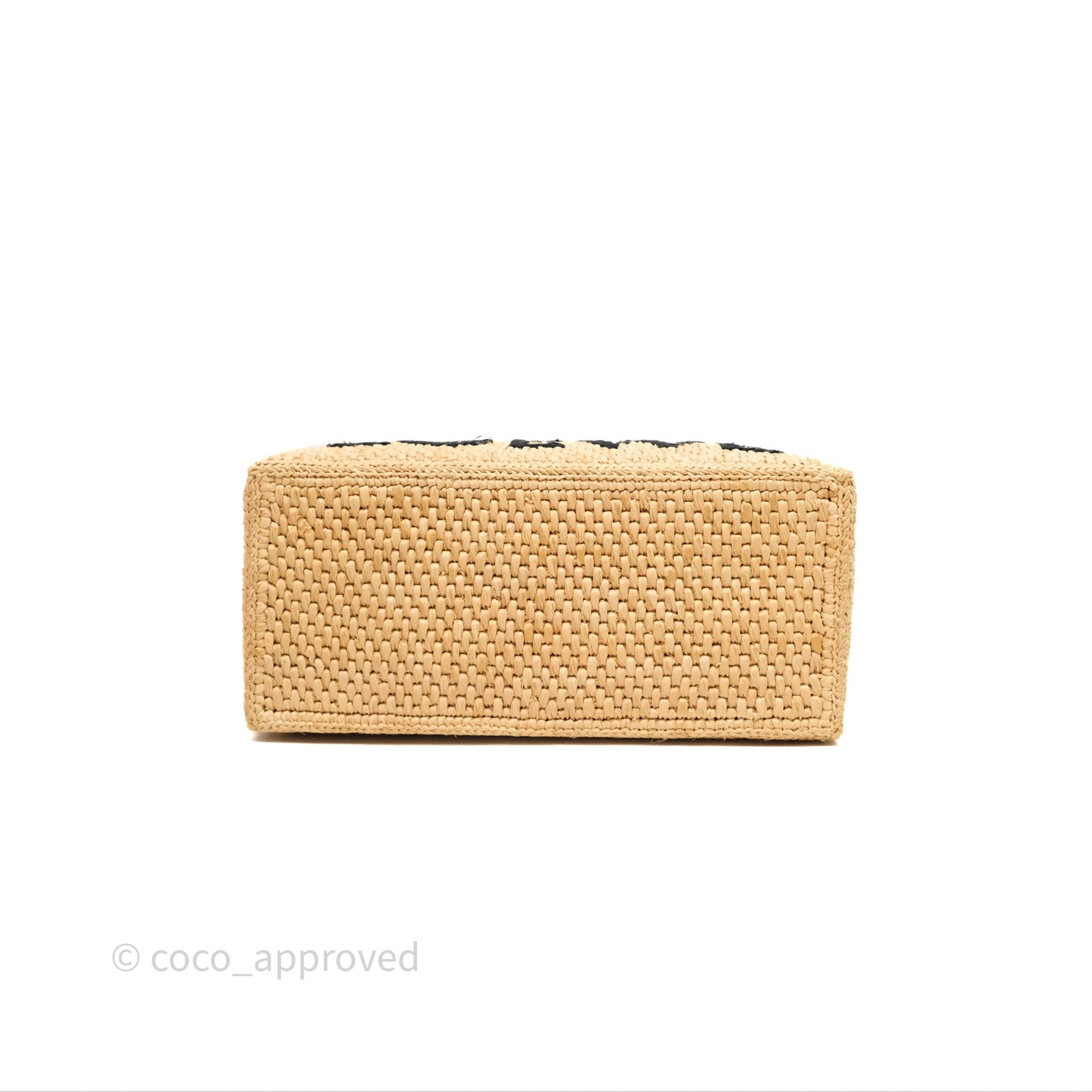 Loewe Small Font Tote In Raffia