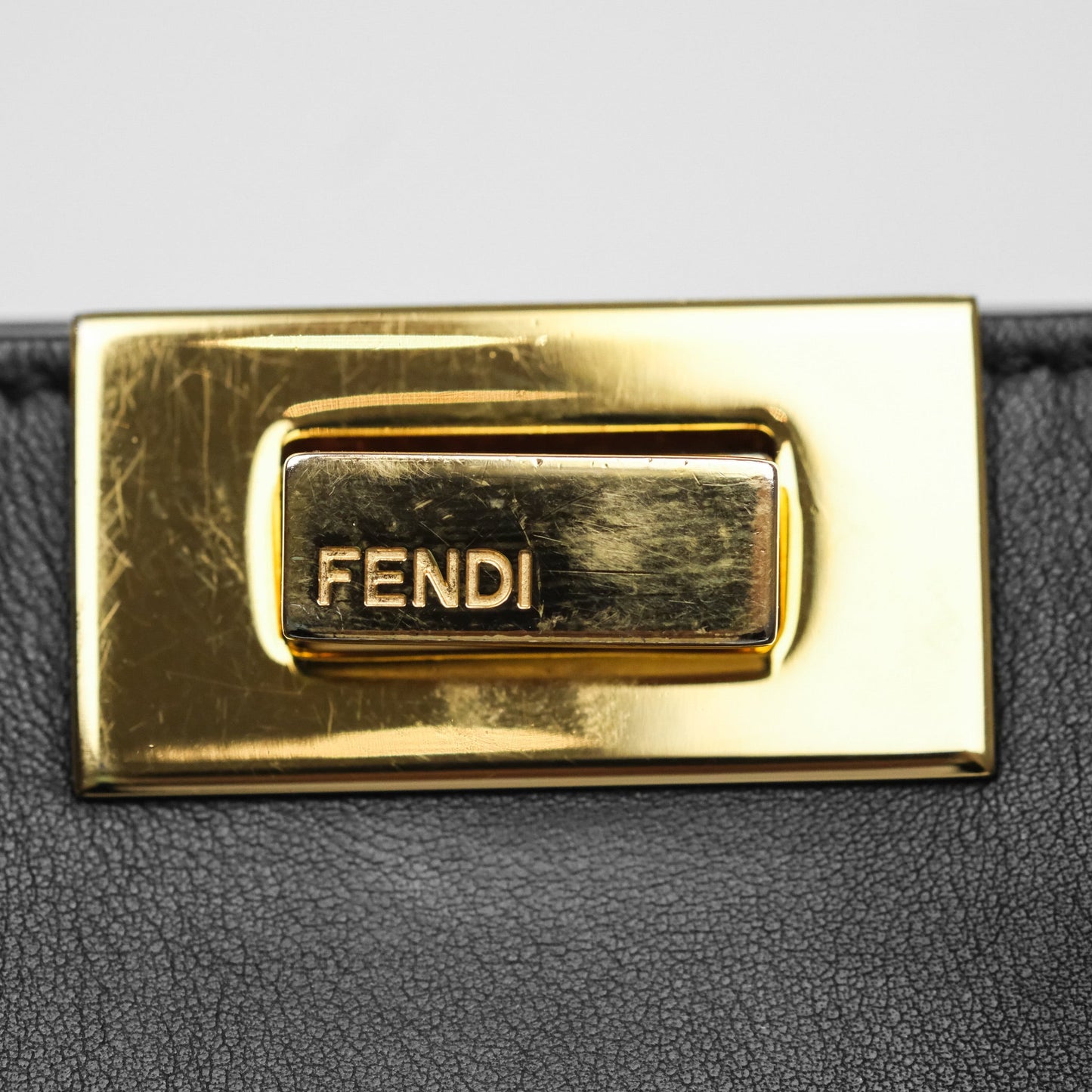 Fendi Peekaboo Essentially Bag in Black Calfskin
