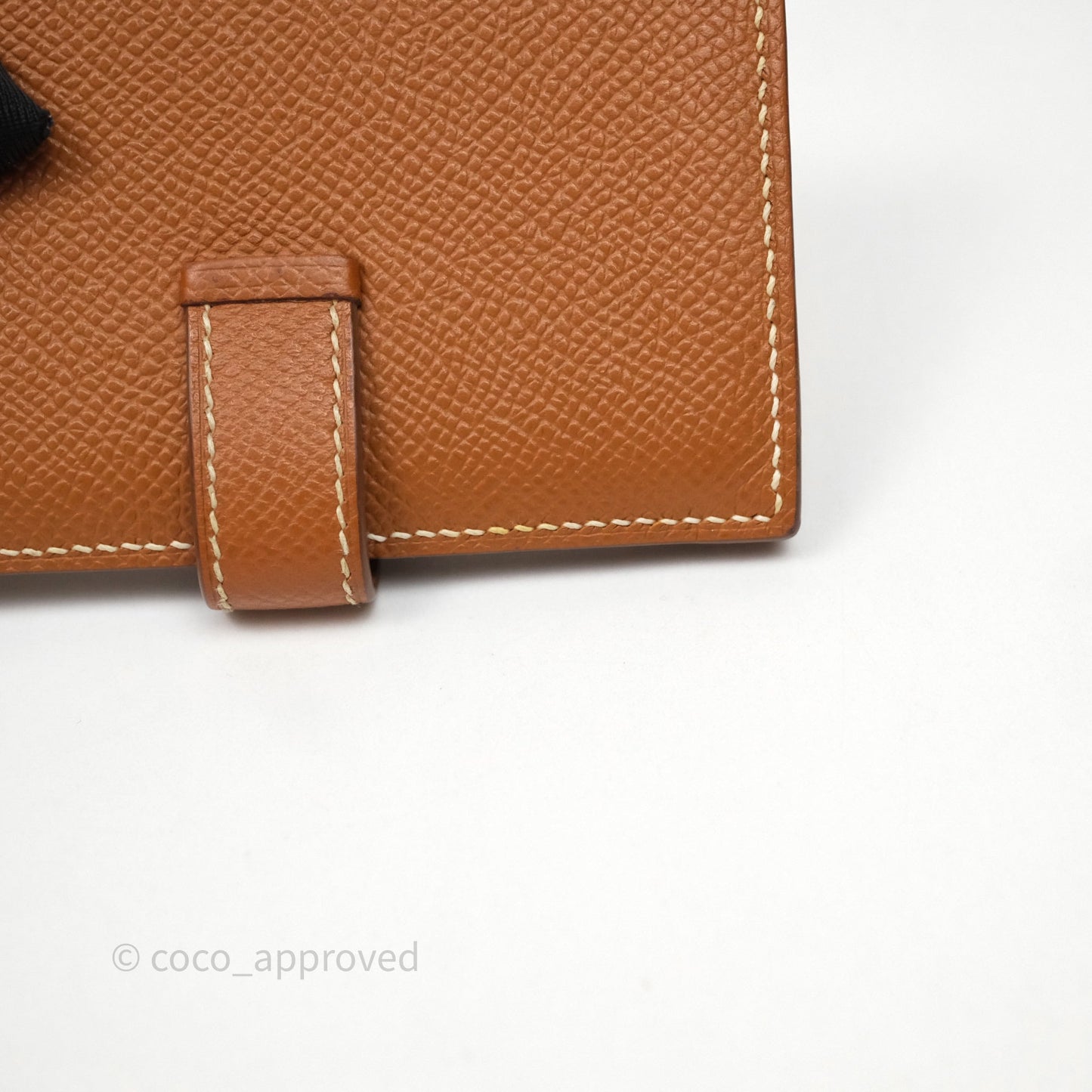 Hermes Bearn Mini Wallet Gold Epsom Gold Hardware