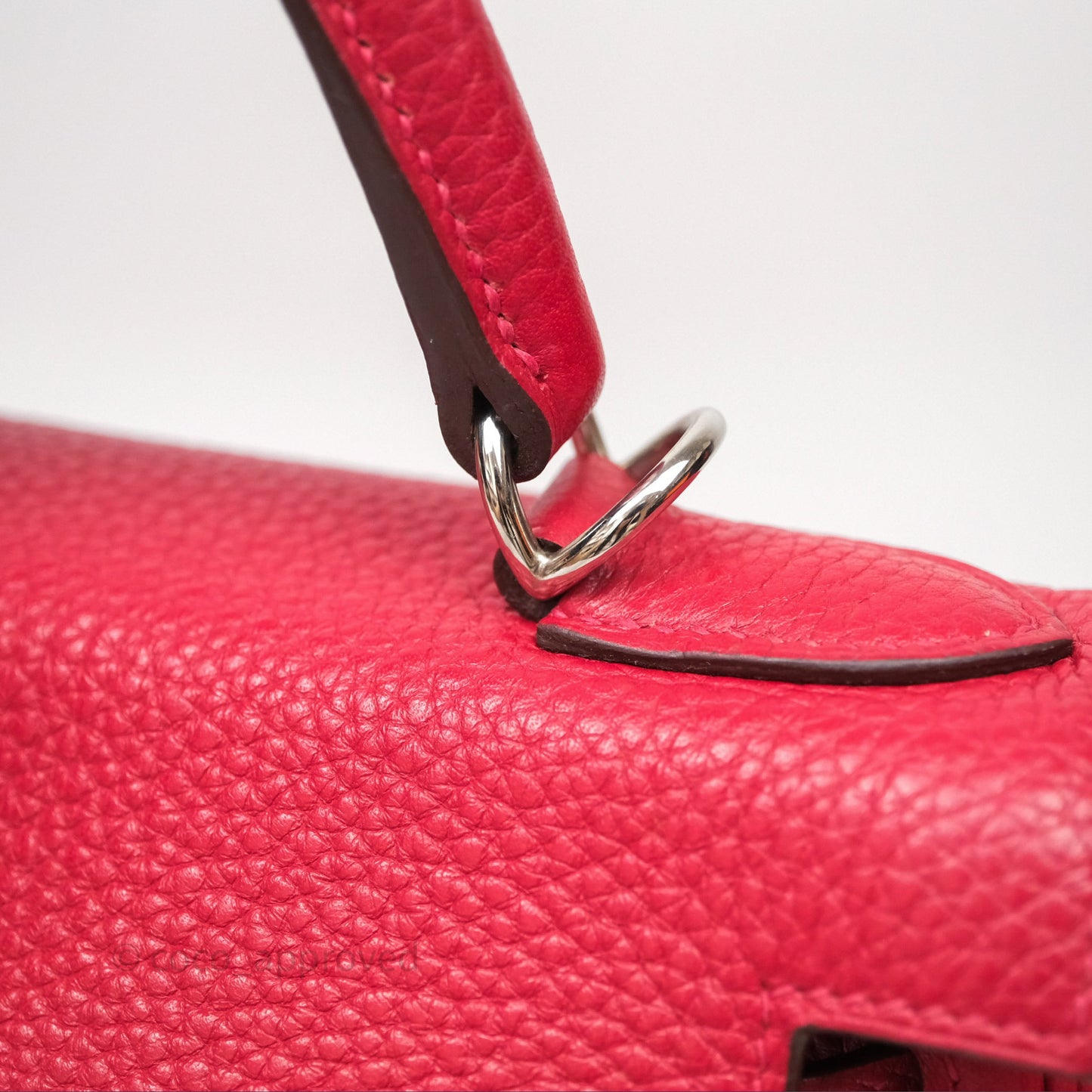 Hermes Kelly 28 Red Palladium Hardware