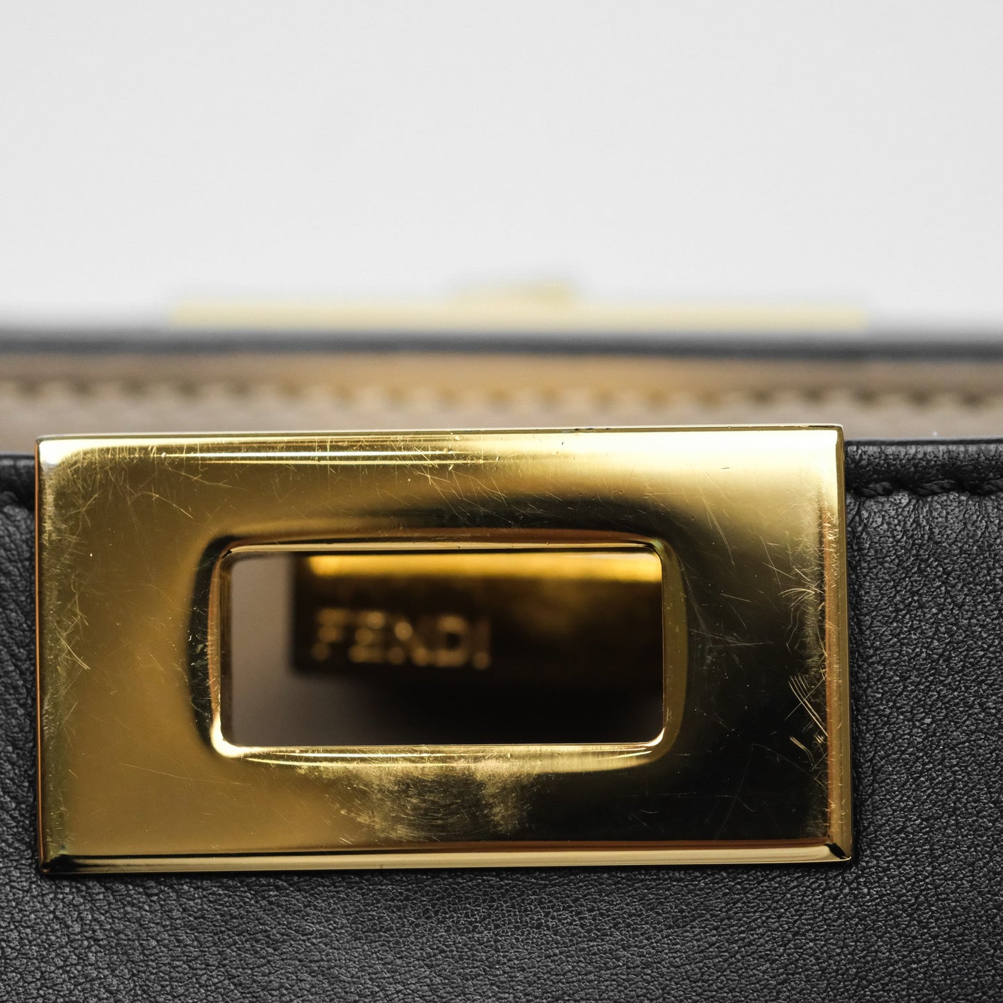 Fendi Peekaboo Essentially Bag in Black Calfskin