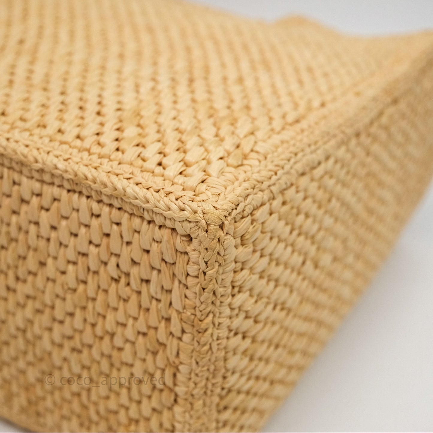Loewe Small Font Tote In Raffia
