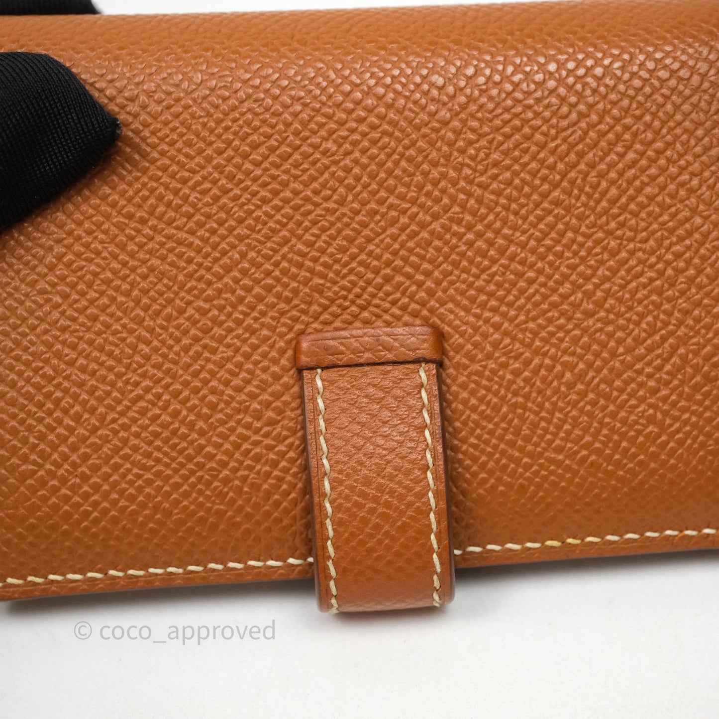 Hermes Bearn Mini Wallet Gold Epsom Gold Hardware