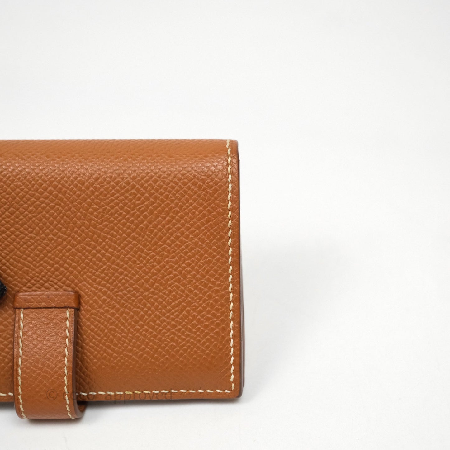 Hermes Bearn Mini Wallet Gold Epsom Gold Hardware