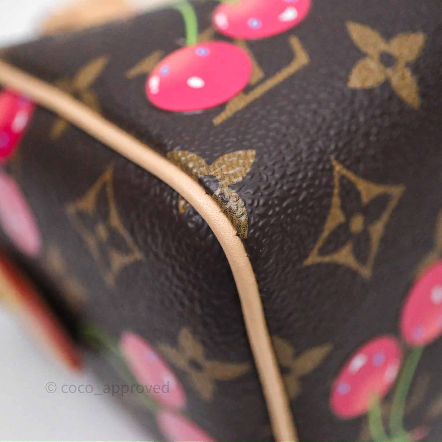 LV x TM Speedy Bandoulière 20 Monogram Cherry Coated Canvas