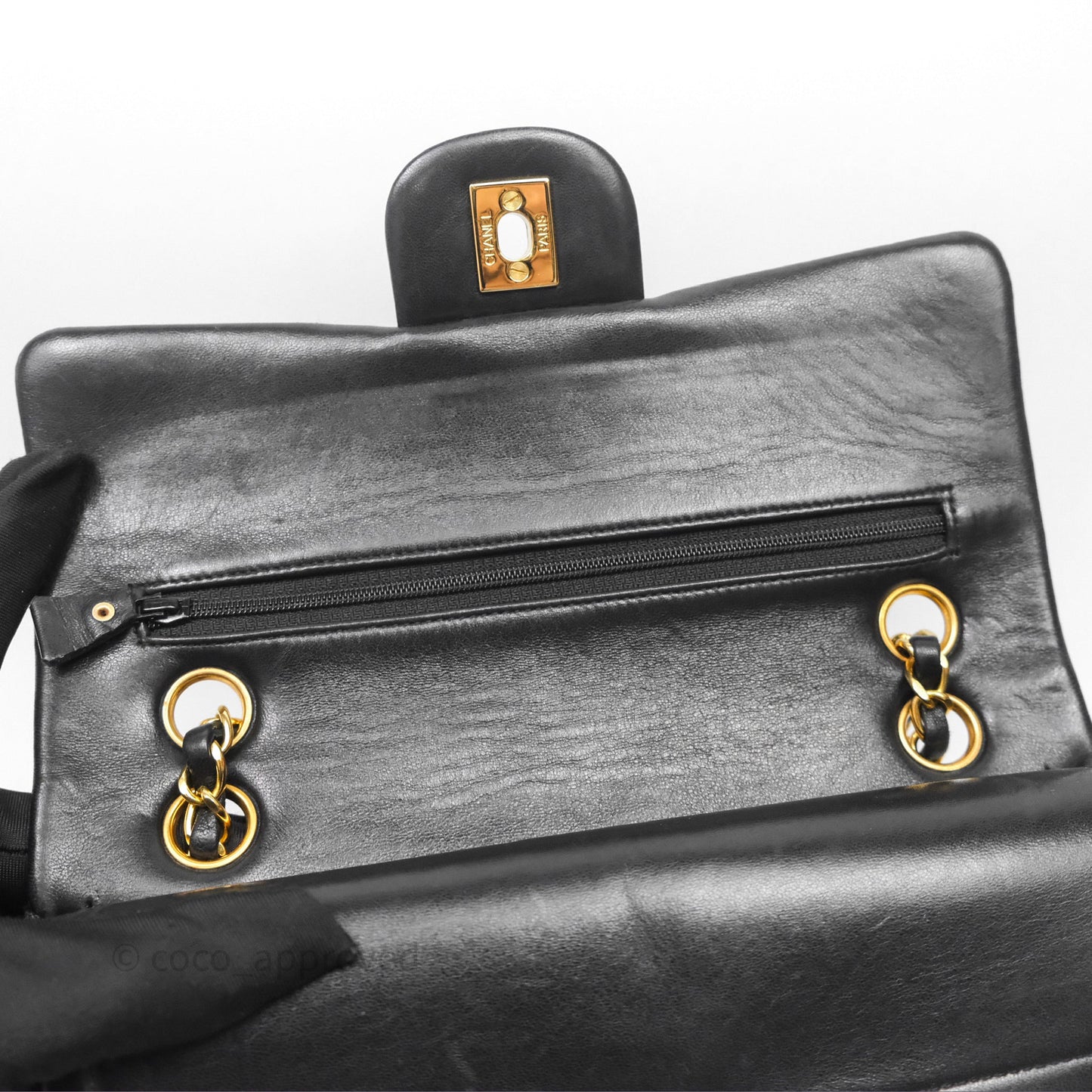 Chanel Classic Vintage Small Flap Black Lambskin 24K Gold Hardware