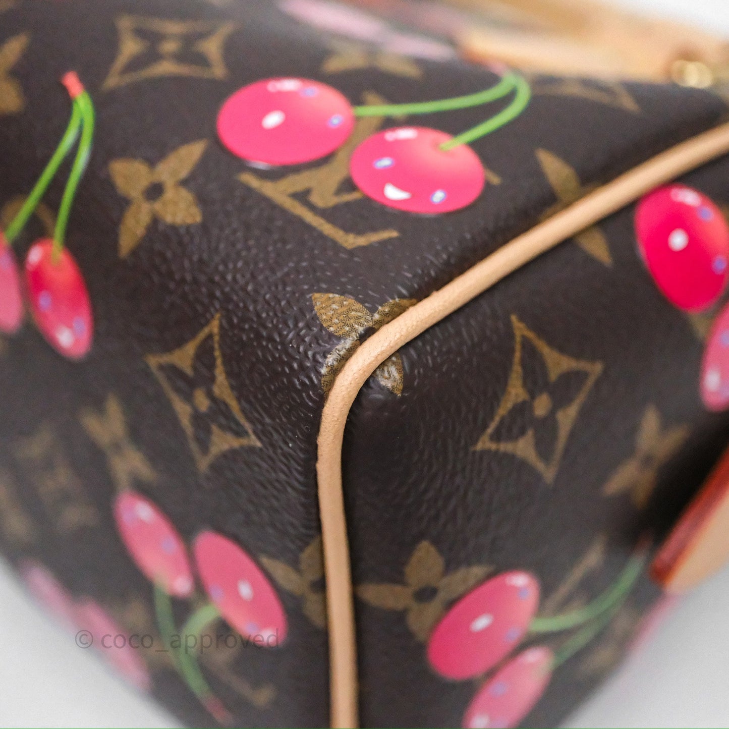 LV x TM Speedy Bandoulière 20 Monogram Cherry Coated Canvas