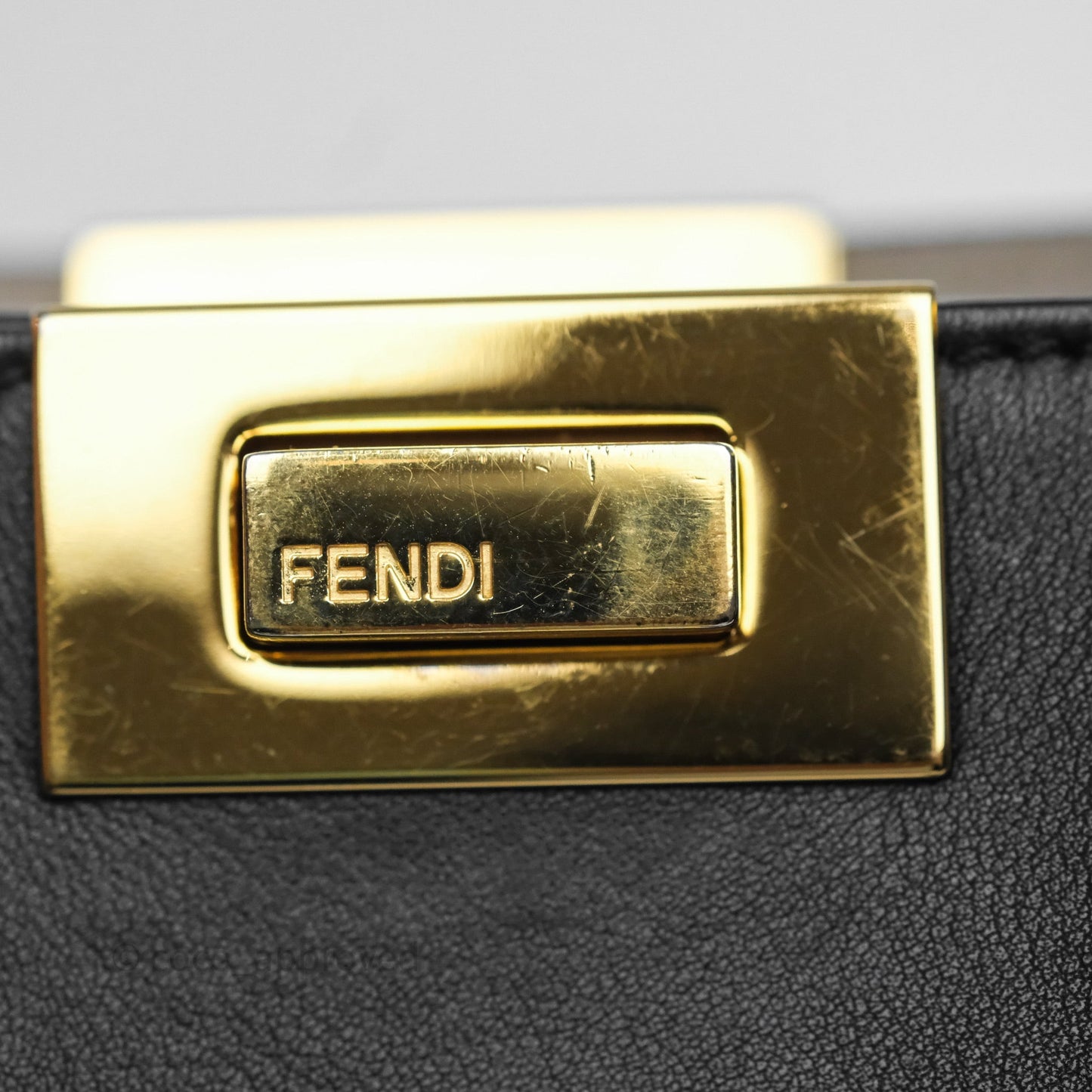 Fendi Peekaboo Essentially Bag in Black Calfskin