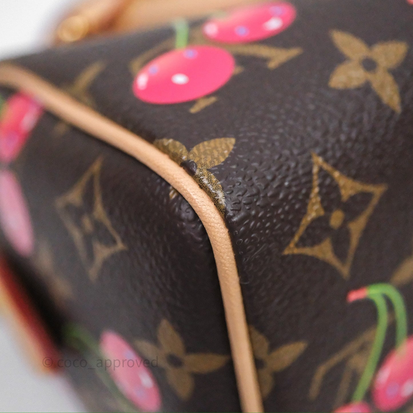 LV x TM Speedy Bandoulière 20 Monogram Cherry Coated Canvas
