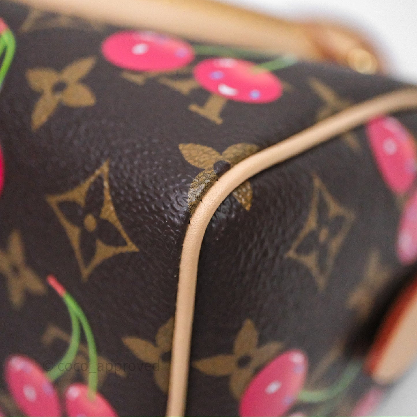 LV x TM Speedy Bandoulière 20 Monogram Cherry Coated Canvas