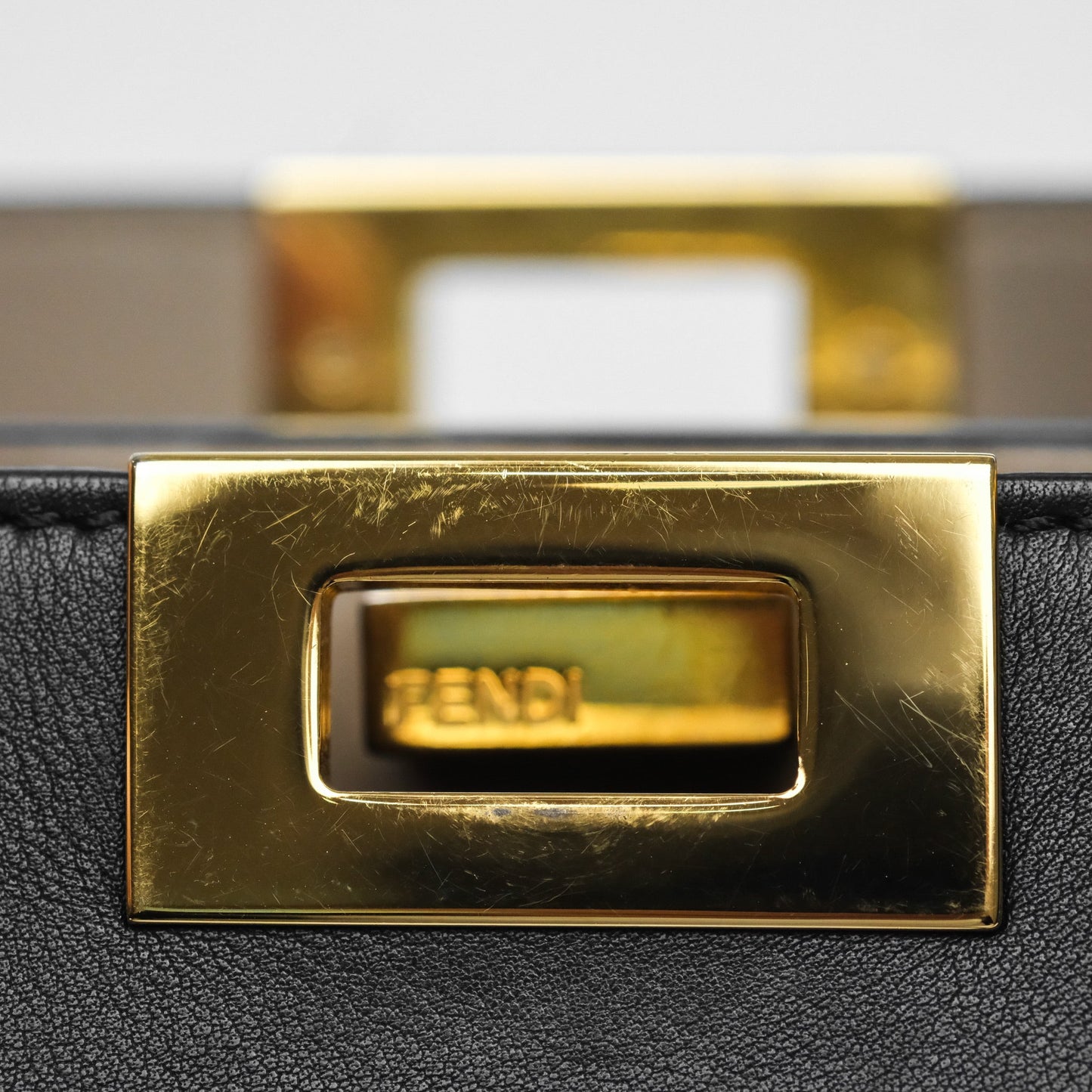 Fendi Peekaboo Essentially Bag in Black Calfskin