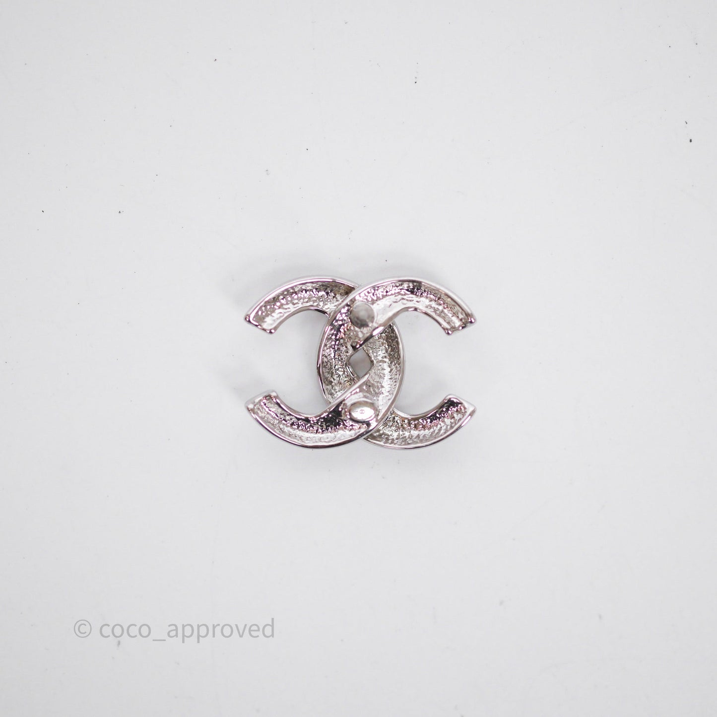 Chanel CC Earrings Silver Tone 25S