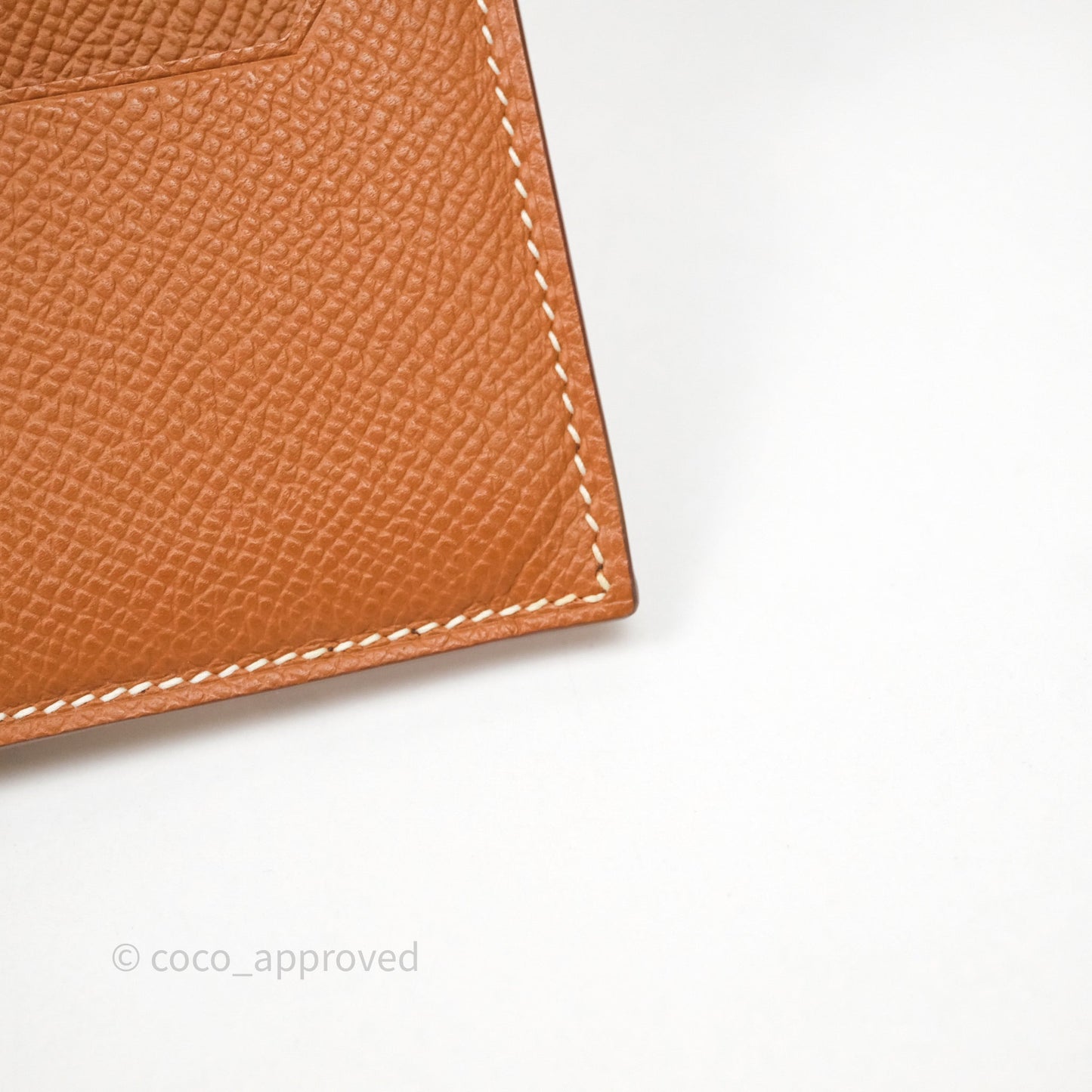 Hermes Bearn Mini Wallet Gold Epsom Gold Hardware