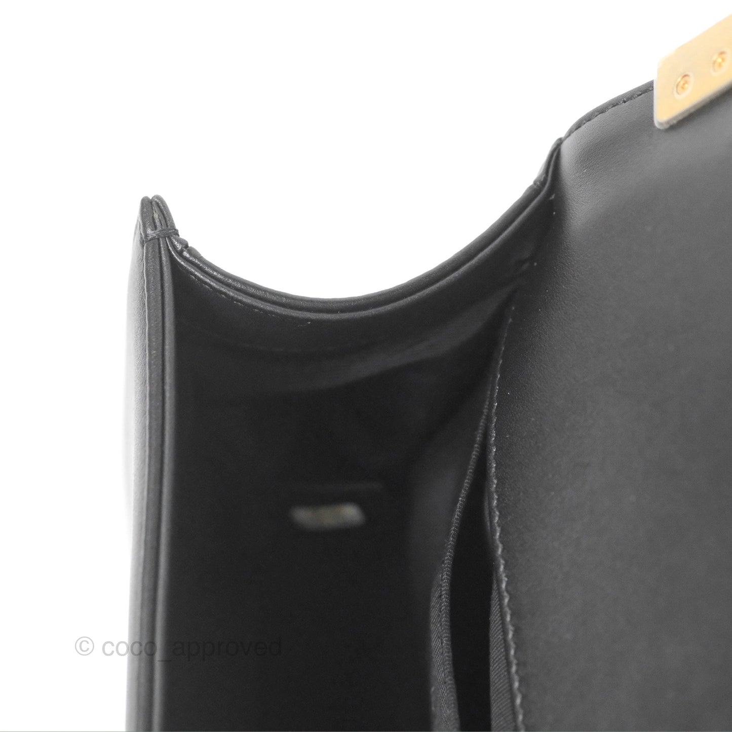 Chanel Quilted Medium Boy Black Calfskin Aged Gold Hardware