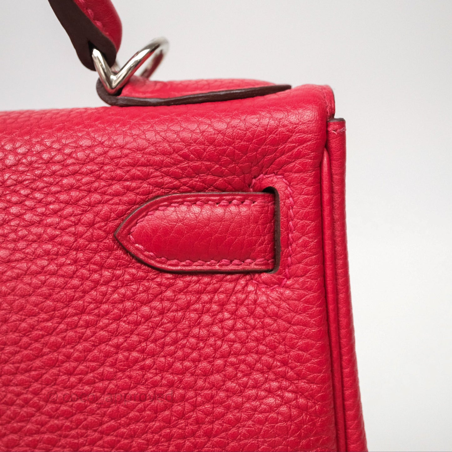 Hermes Kelly 28 Red Palladium Hardware