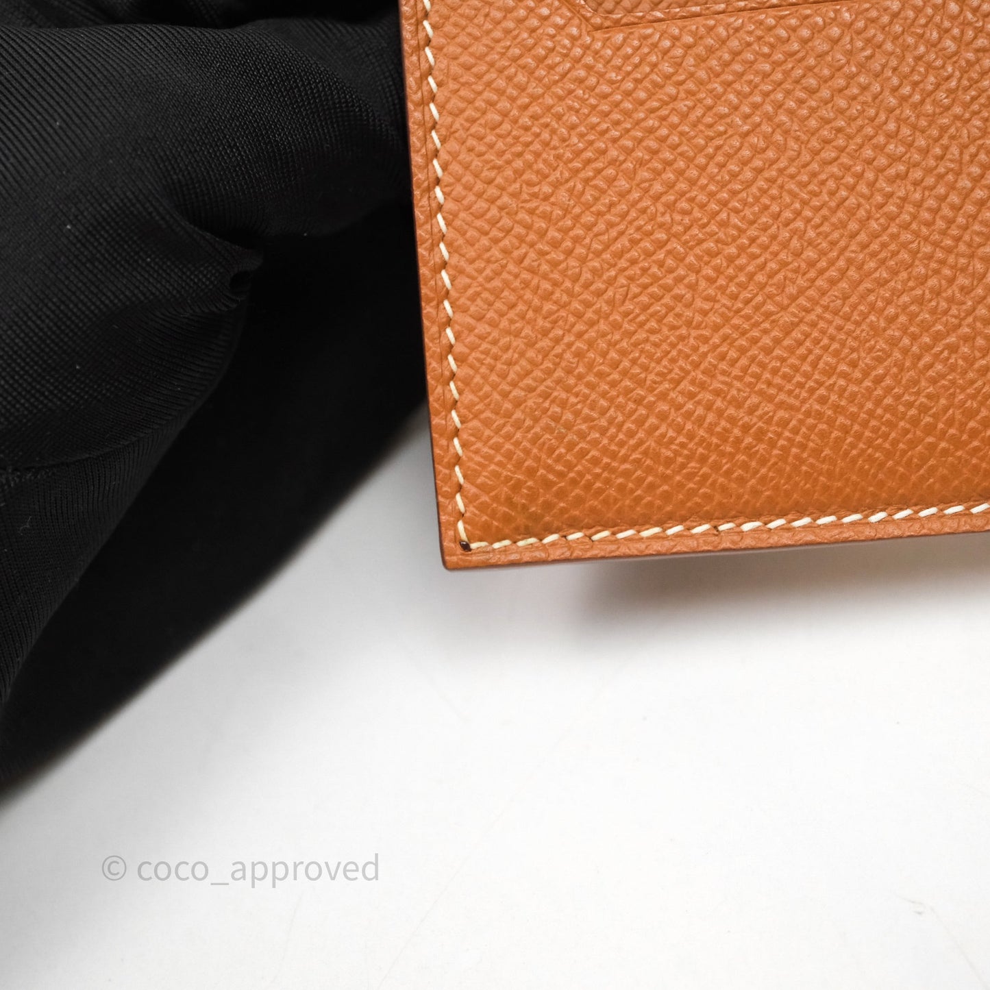 Hermes Bearn Mini Wallet Gold Epsom Gold Hardware