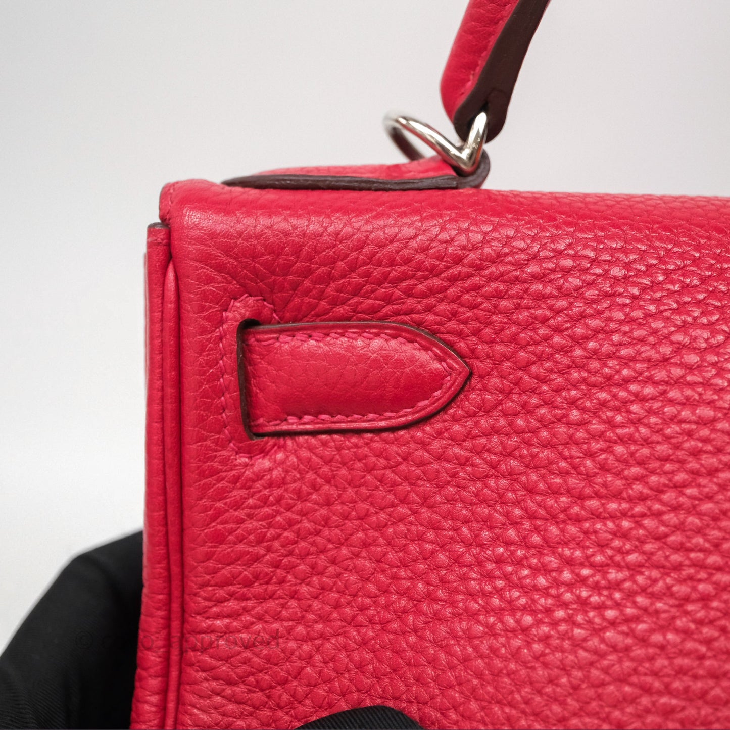 Hermes Kelly 28 Red Palladium Hardware