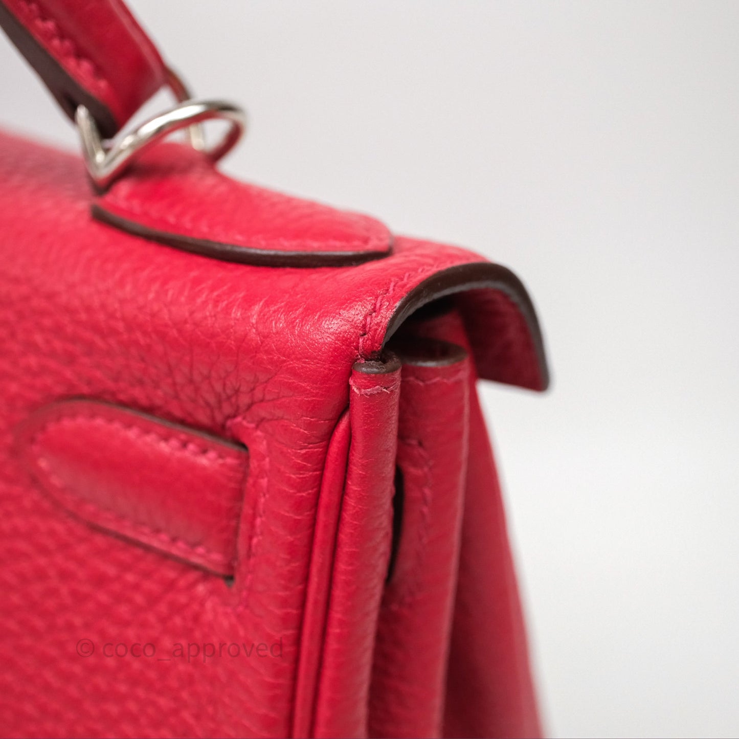 Hermes Kelly 28 Red Palladium Hardware