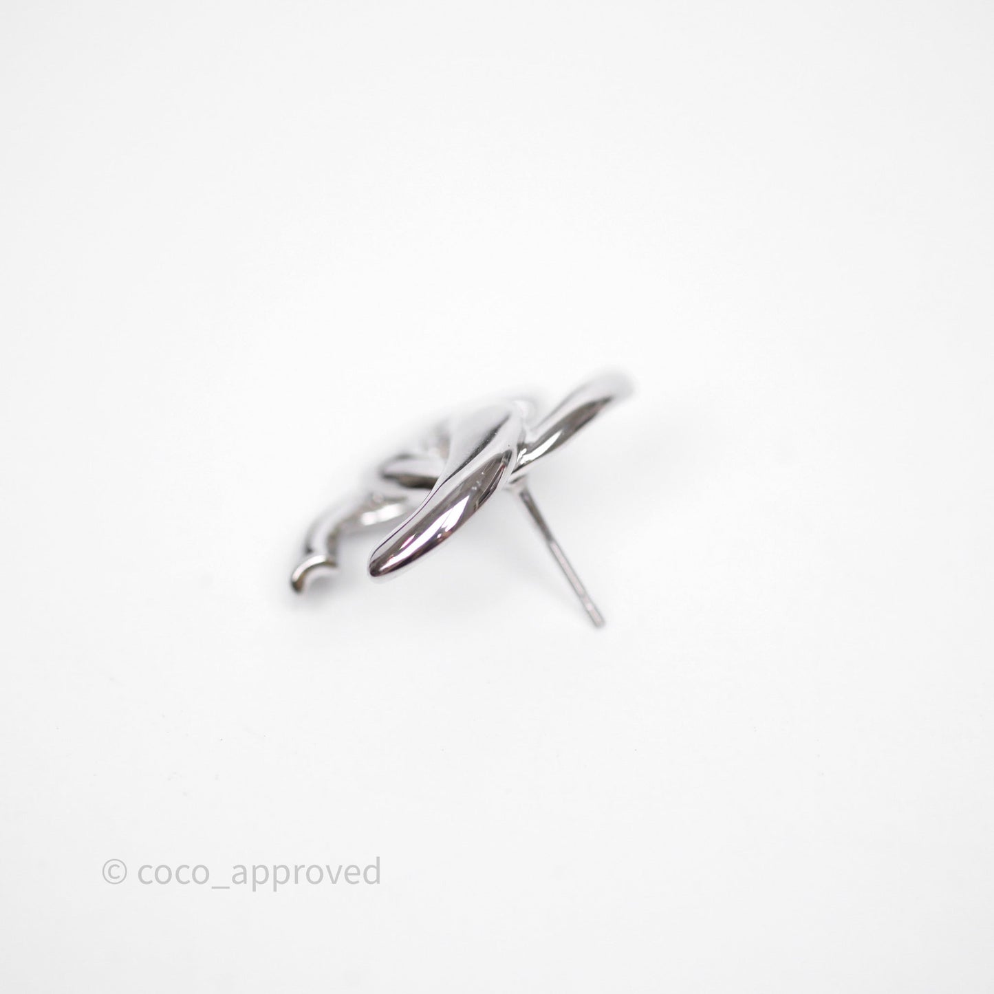 Chanel CC Earrings Silver Tone 25S