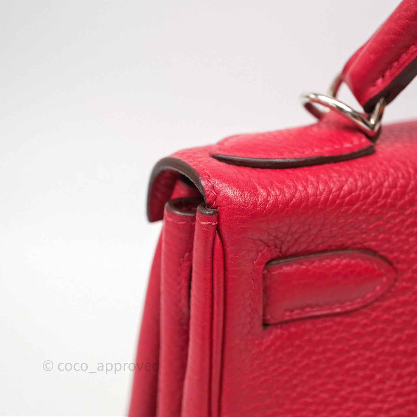 Hermes Kelly 28 Red Palladium Hardware