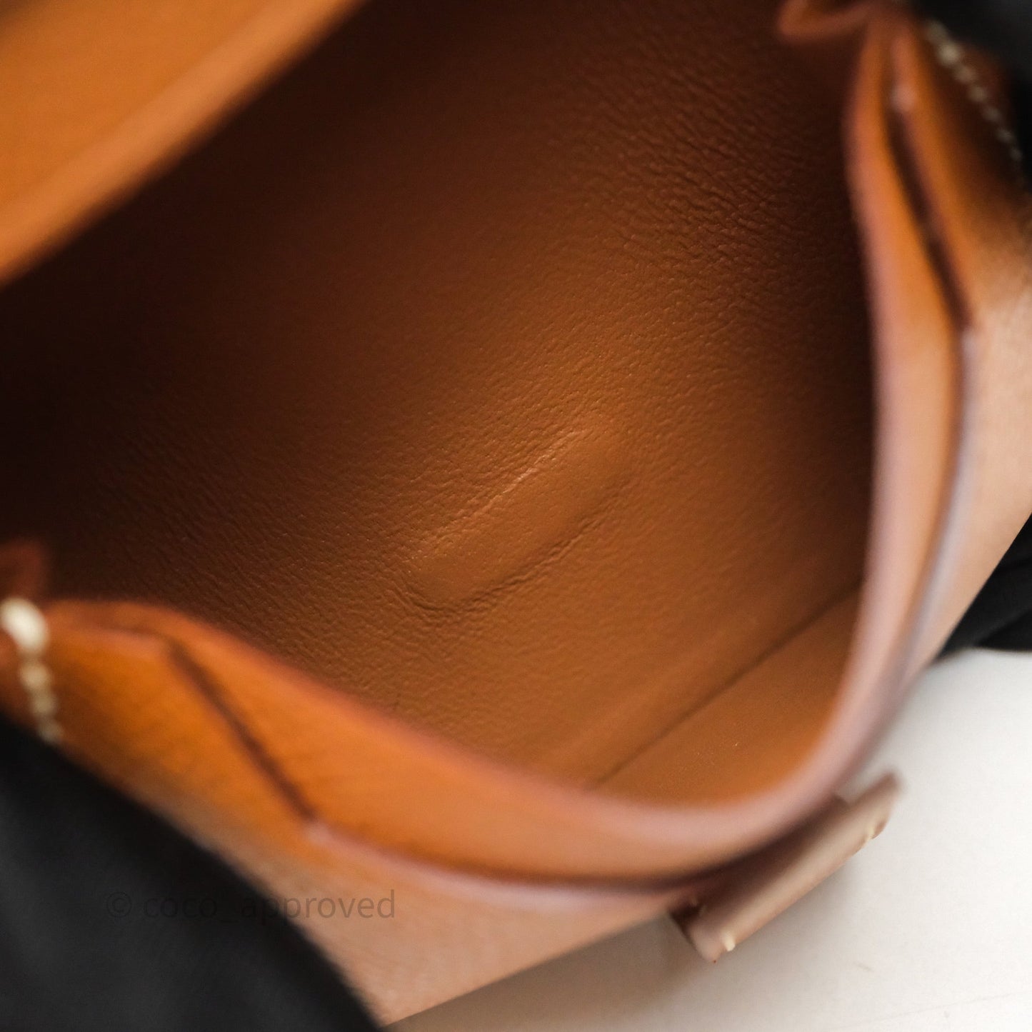 Hermes Bearn Mini Wallet Gold Epsom Gold Hardware