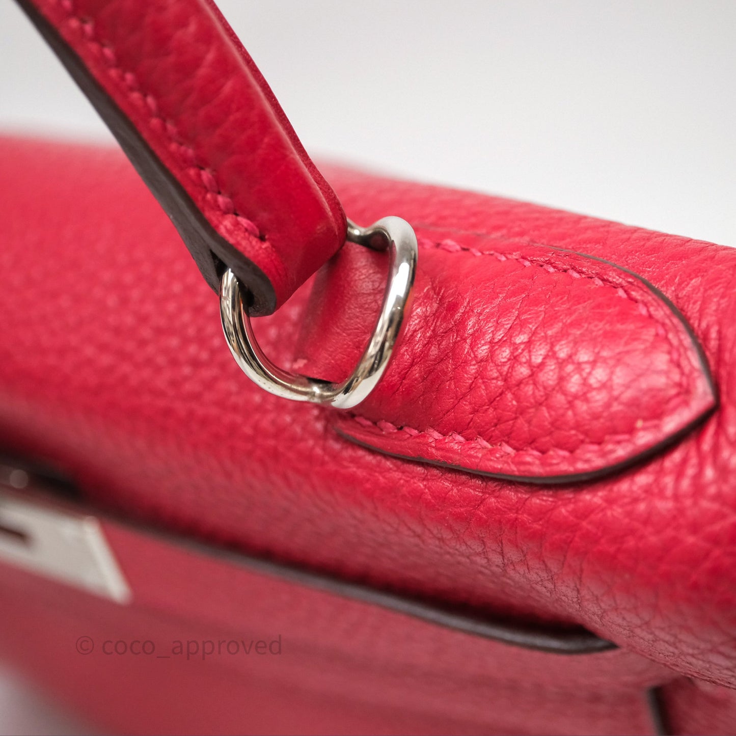 Hermes Kelly 28 Red Palladium Hardware