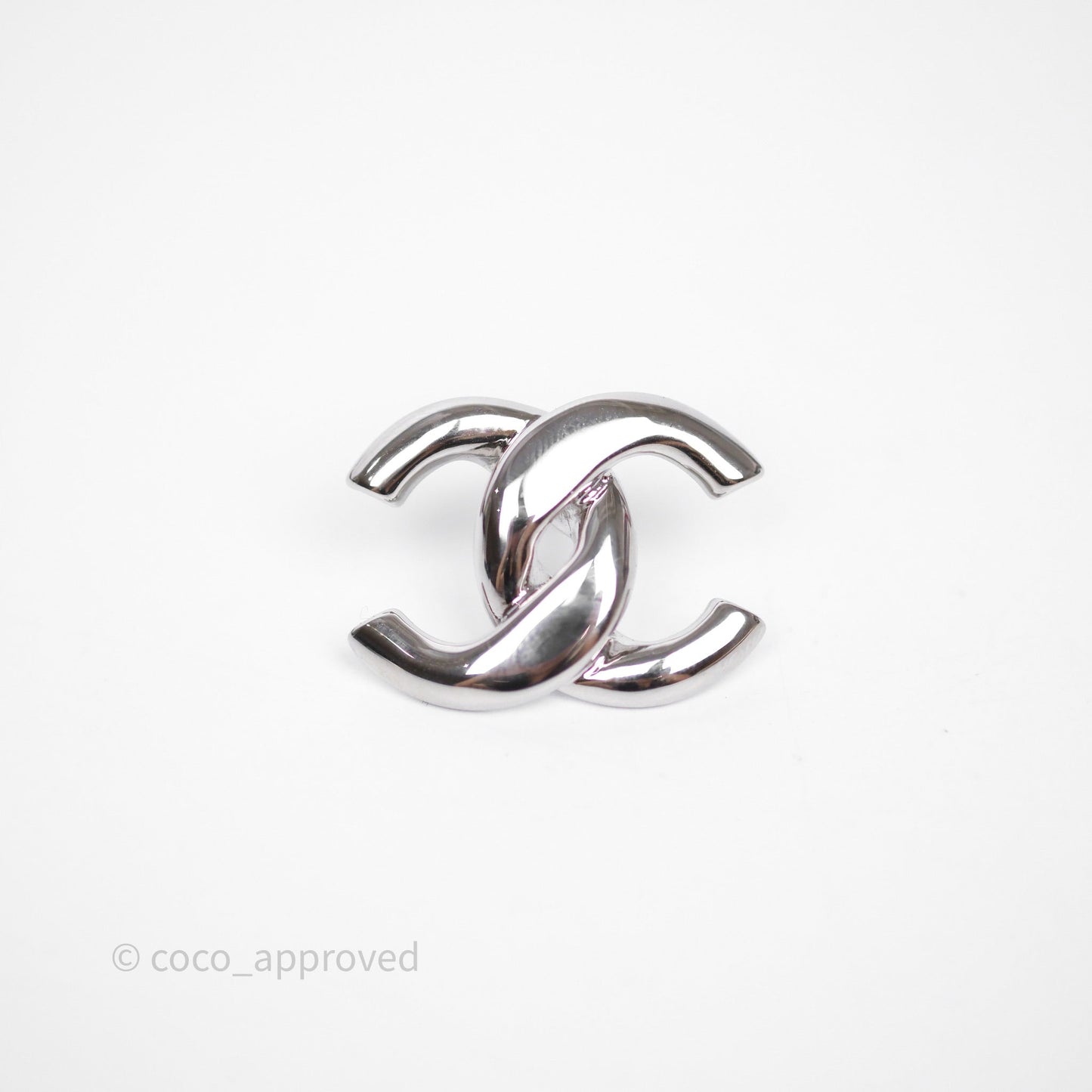 Chanel CC Earrings Silver Tone 25S
