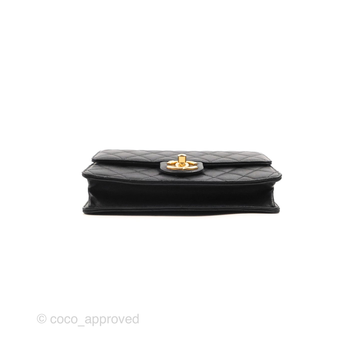 Chanel Small Quilted Chic Pearls Flap Black Goatskin Aged Gold Hardware