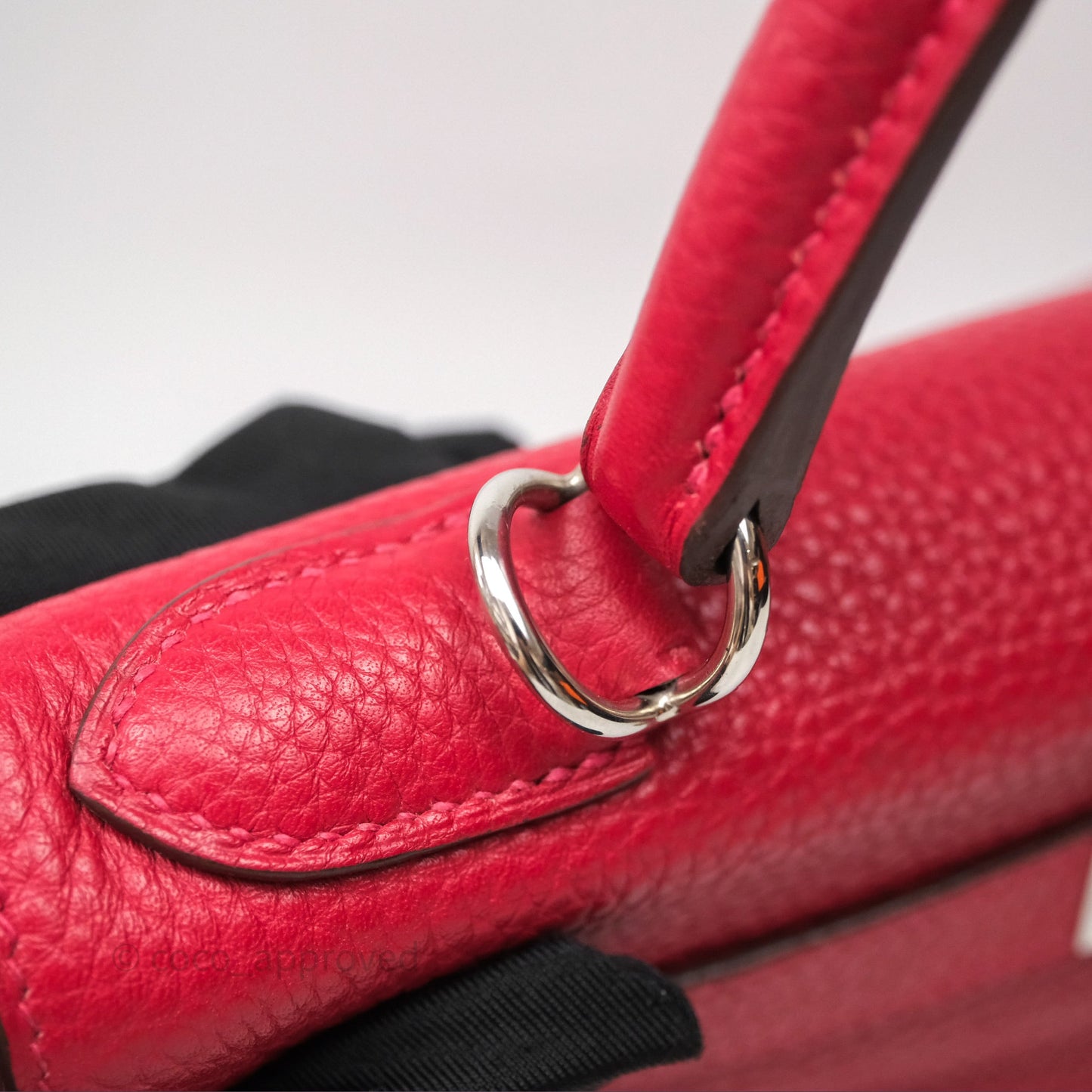 Hermes Kelly 28 Red Palladium Hardware