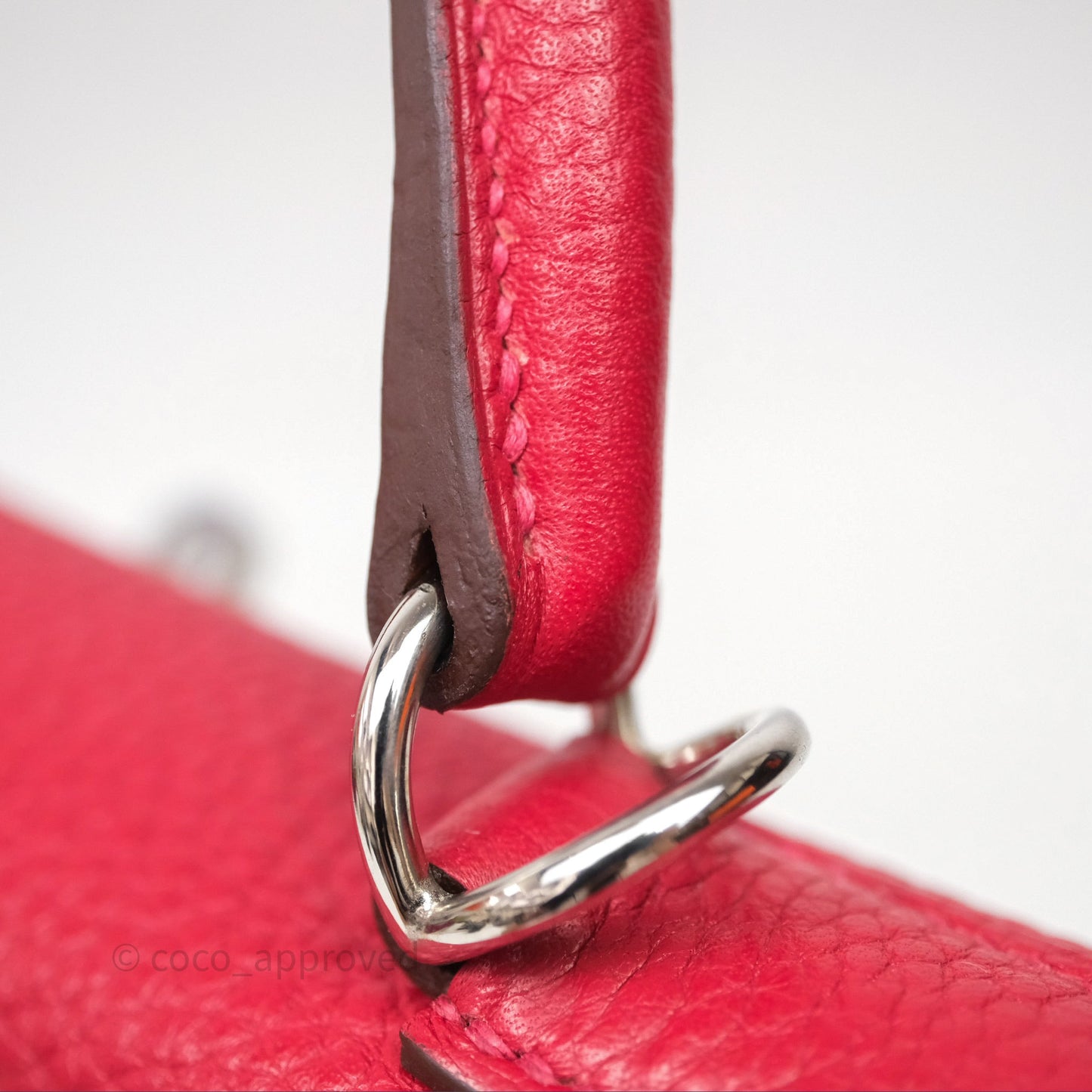 Hermes Kelly 28 Red Palladium Hardware