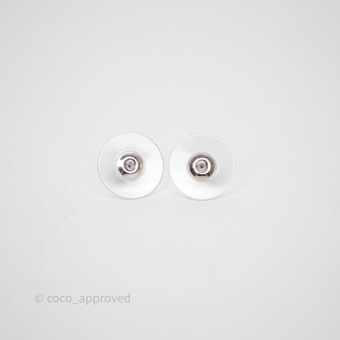 Chanel CC Earrings Silver Tone 25S