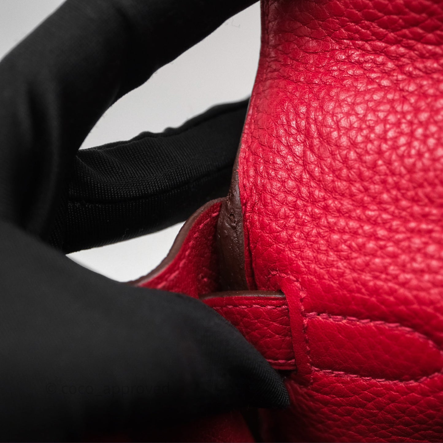 Hermes Kelly 28 Red Palladium Hardware