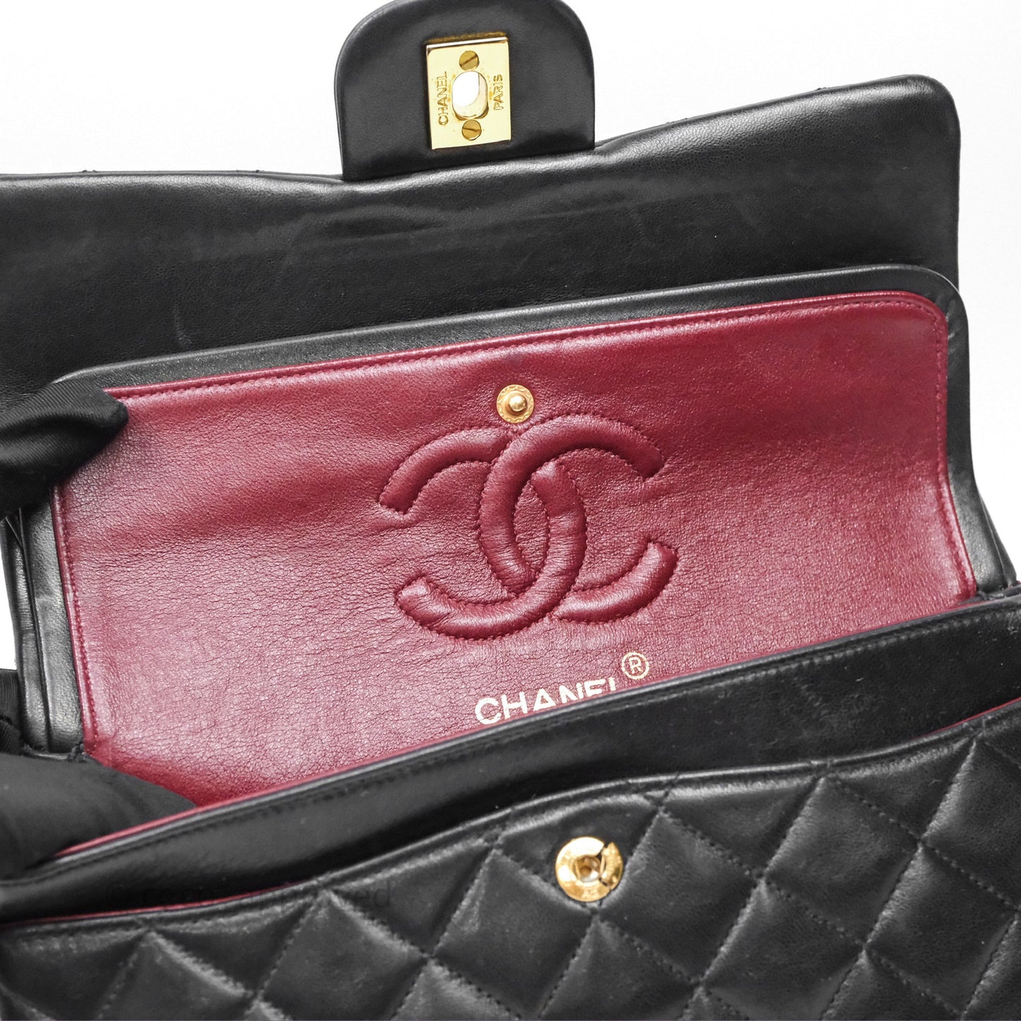 Chanel Classic Vintage Small Flap Black Lambskin 24K Gold Hardware